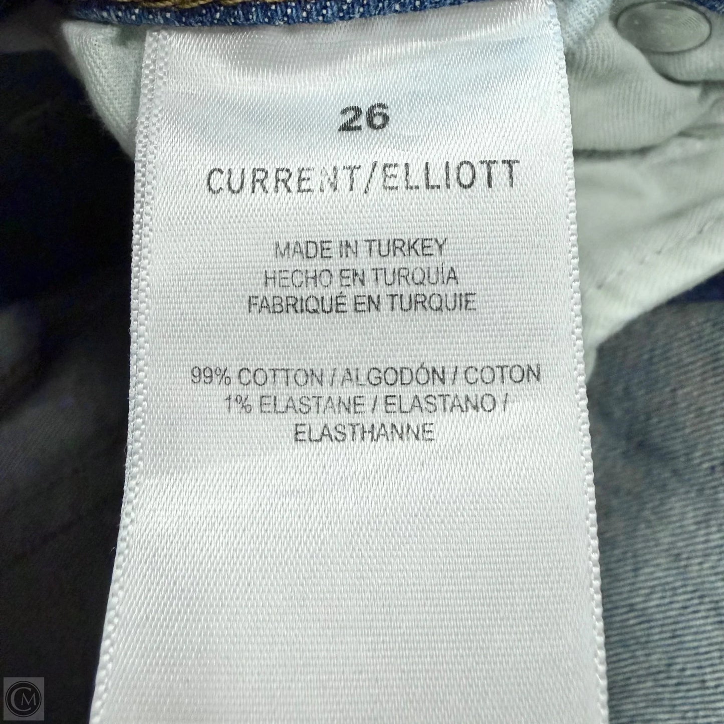 Jeans Straight By Current/elliott In Blue Denim, Size: 2