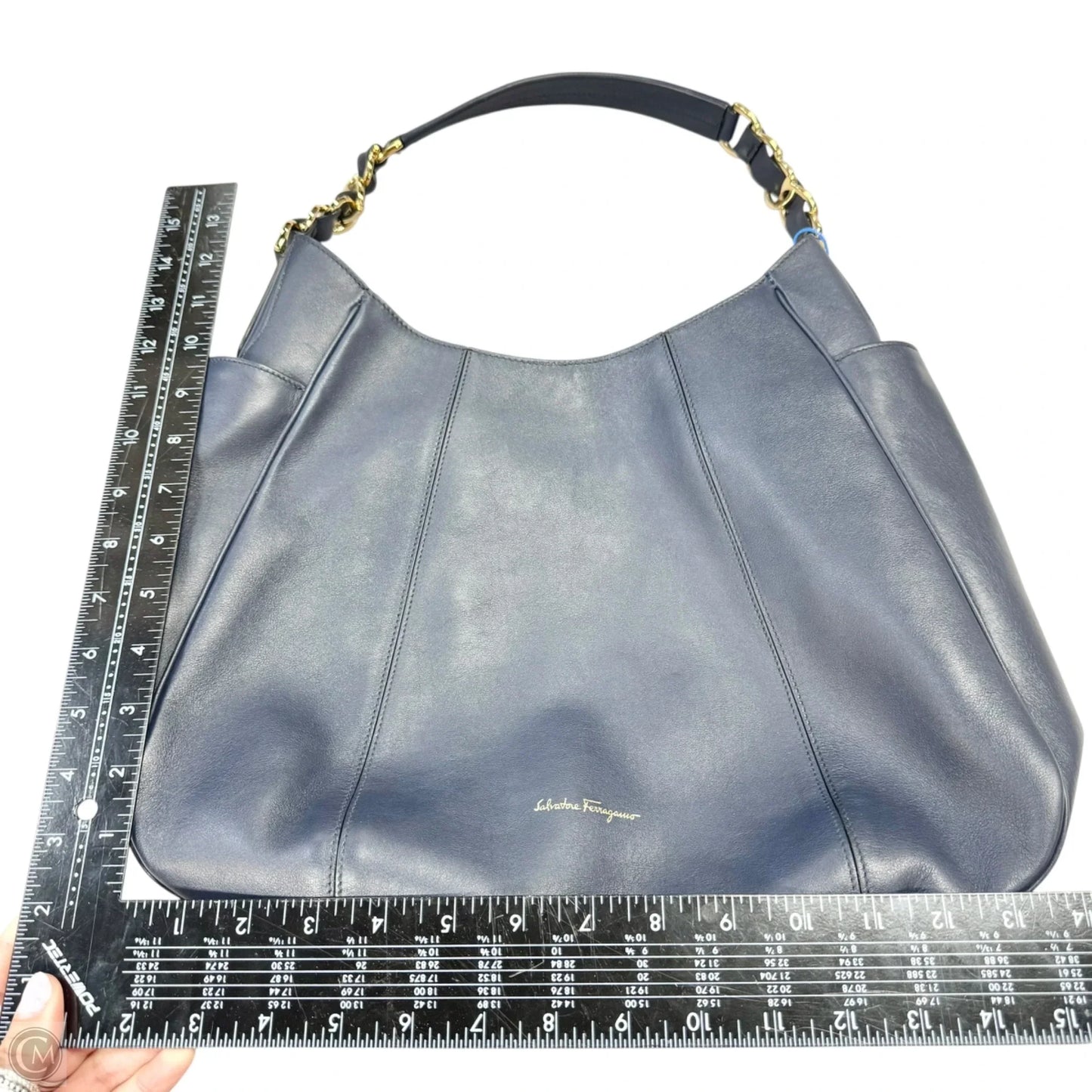 Handbag Designer By Ferragamo, Size: Medium