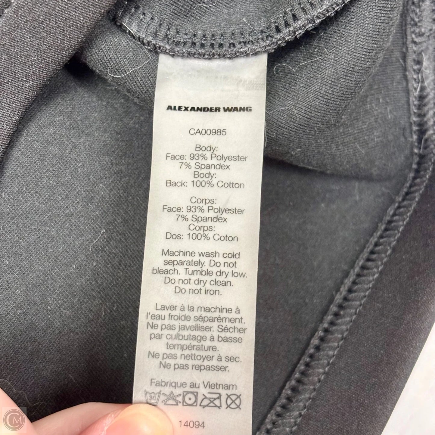 Top Long Sleeve Luxury Designer By Alexander Wang In Black, Size: S