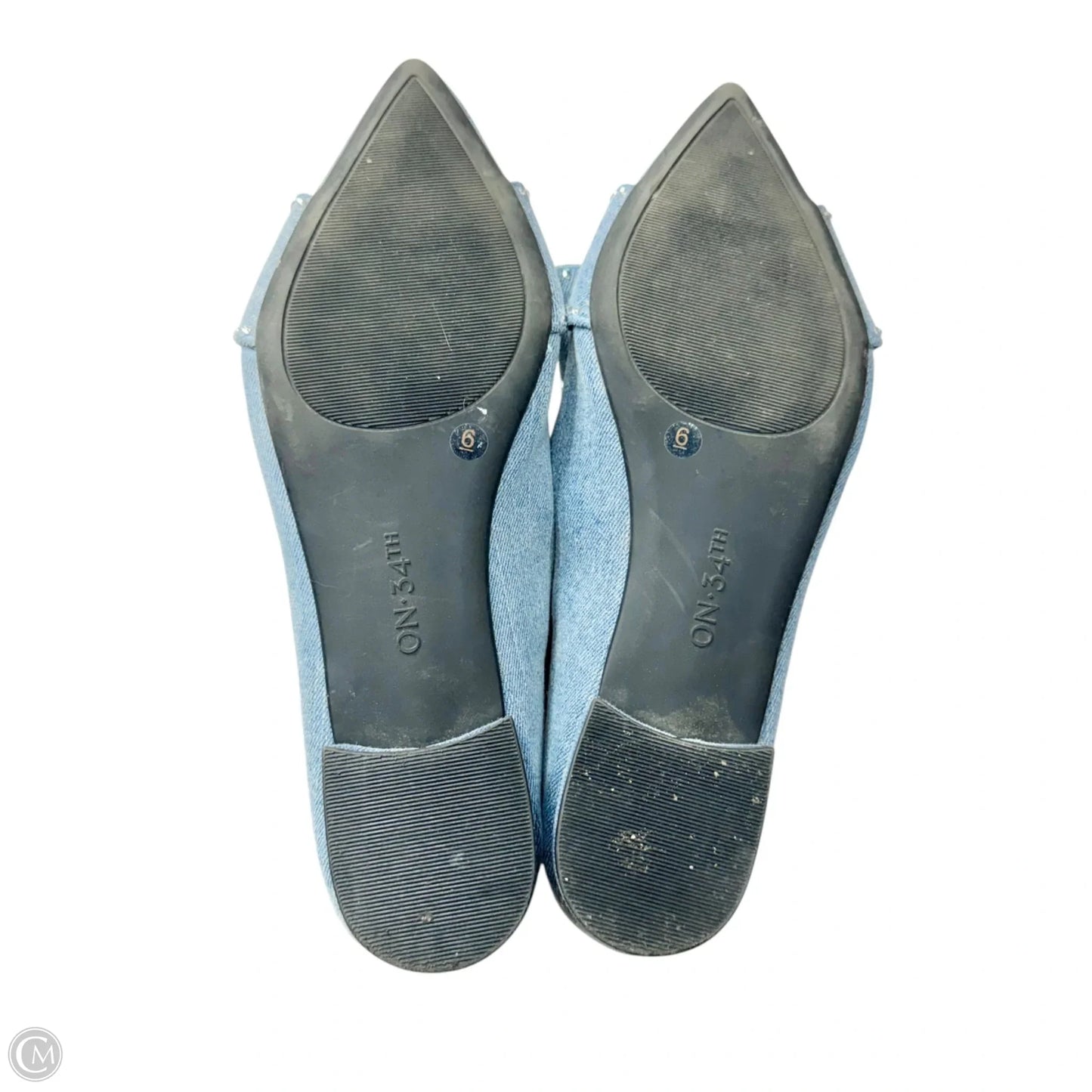 Shoes Flats By On 34th In Blue Denim, Size: 6