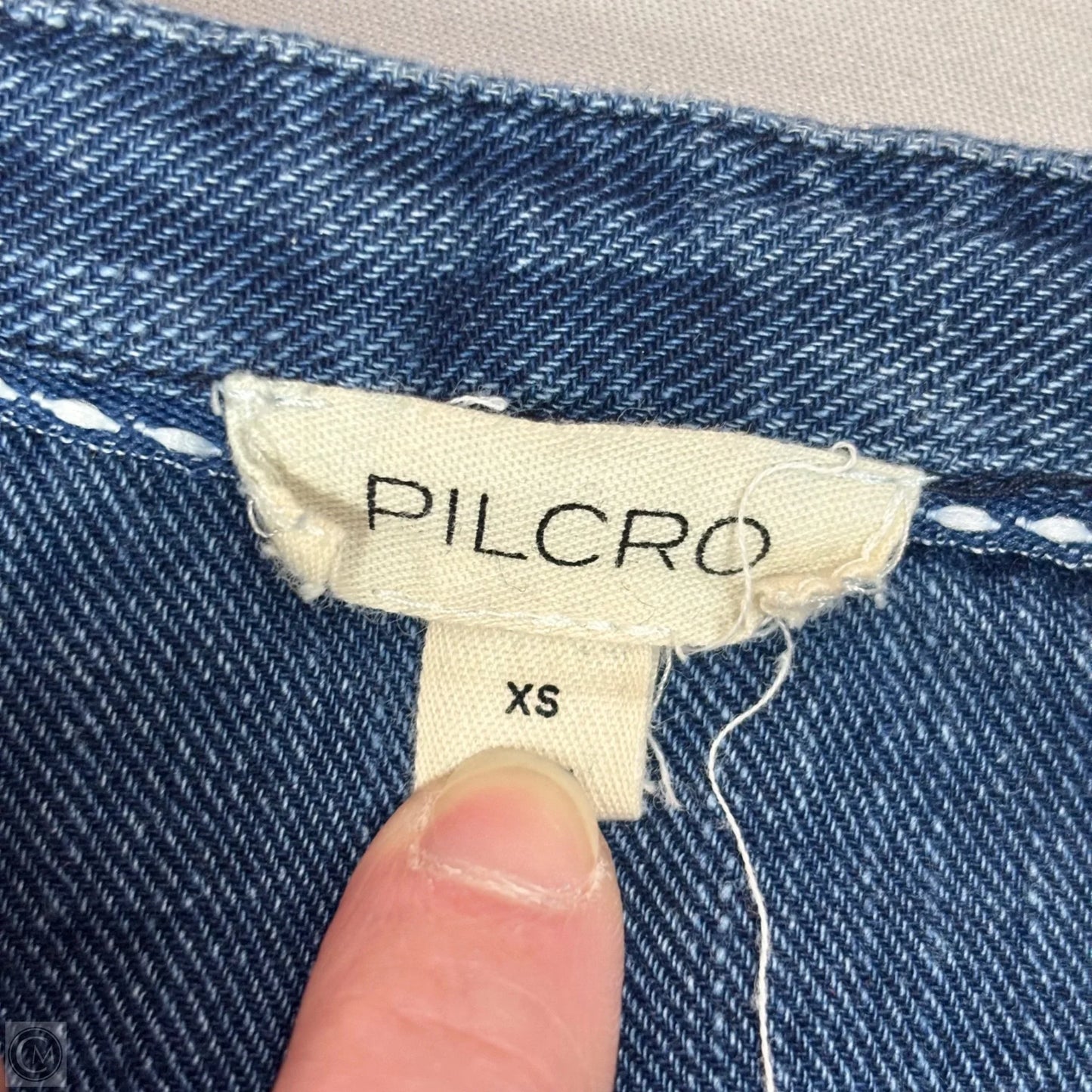 Top Long Sleeve By Pilcro In Blue Denim, Size: Xs