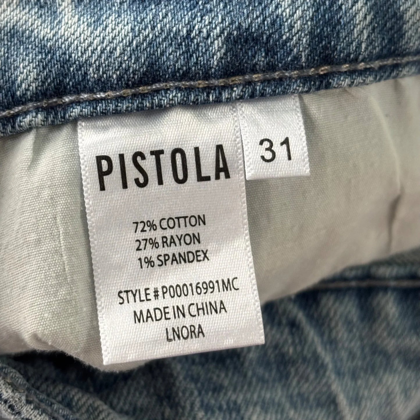 Jeans Straight By Pistola In Blue Denim, Size: 12