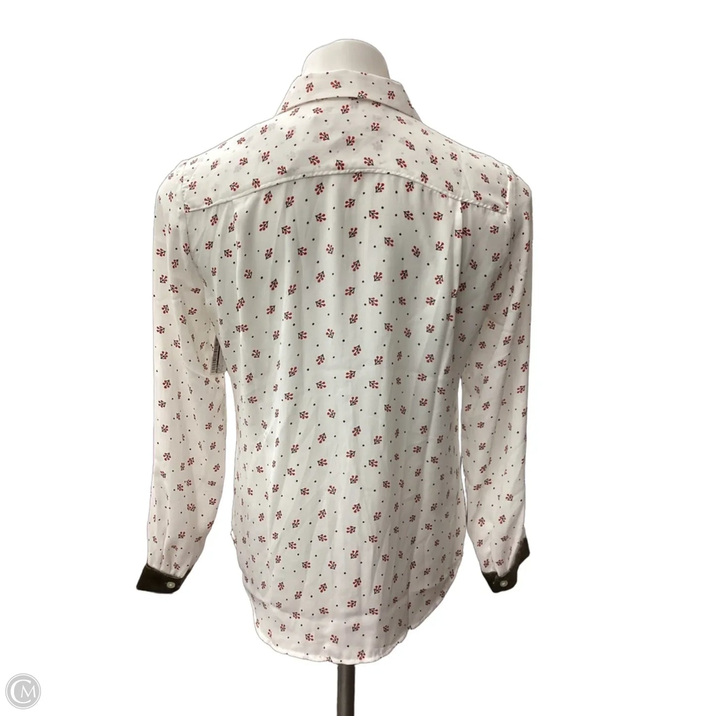 Top Long Sleeve By Loft In White, Size: S