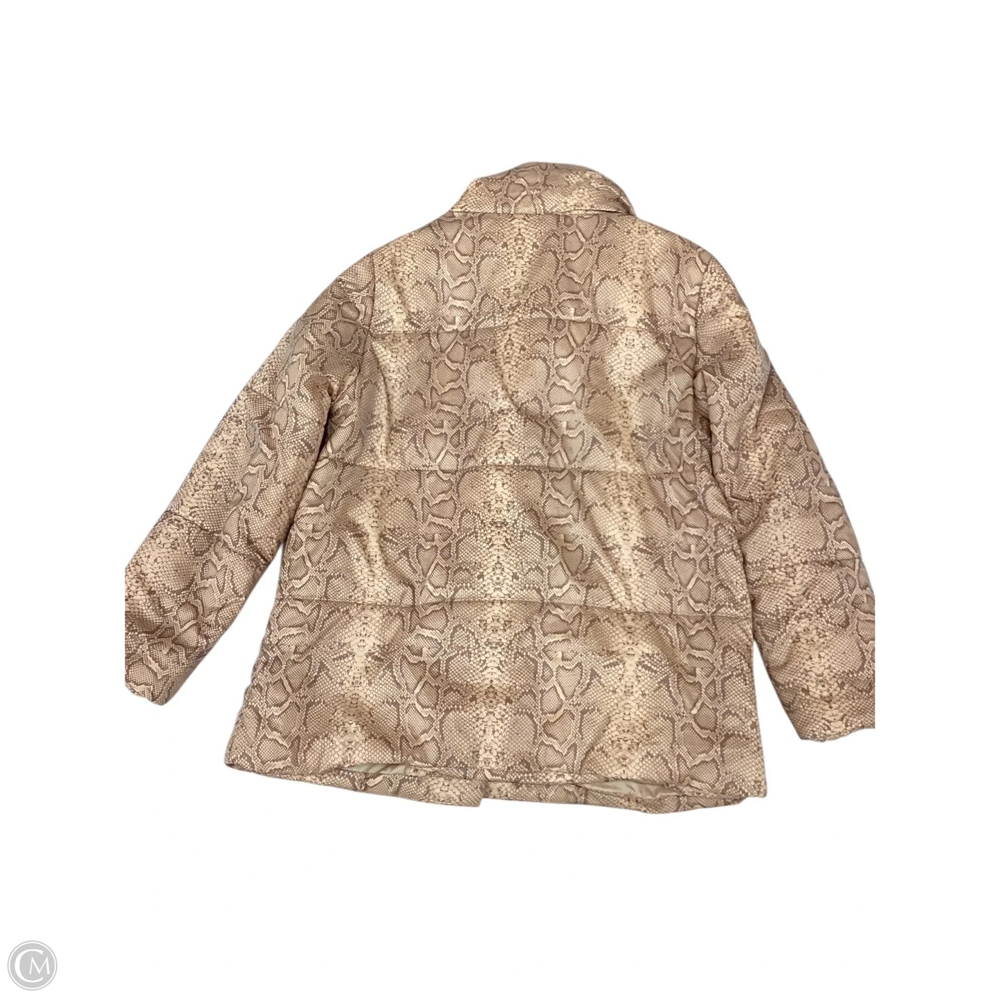 Coat Puffer & Quilted By Marc New York In Snakeskin Print, Size: Xl