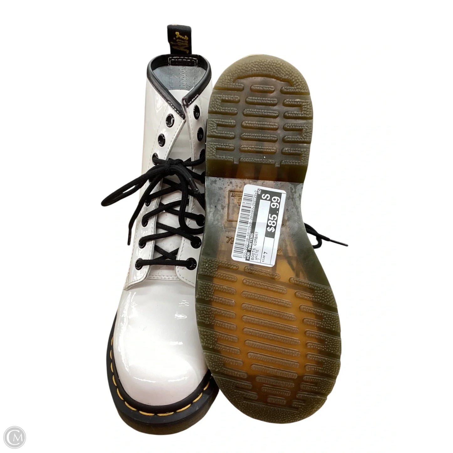 Boots Combat By Dr Martens In White, Size: 7