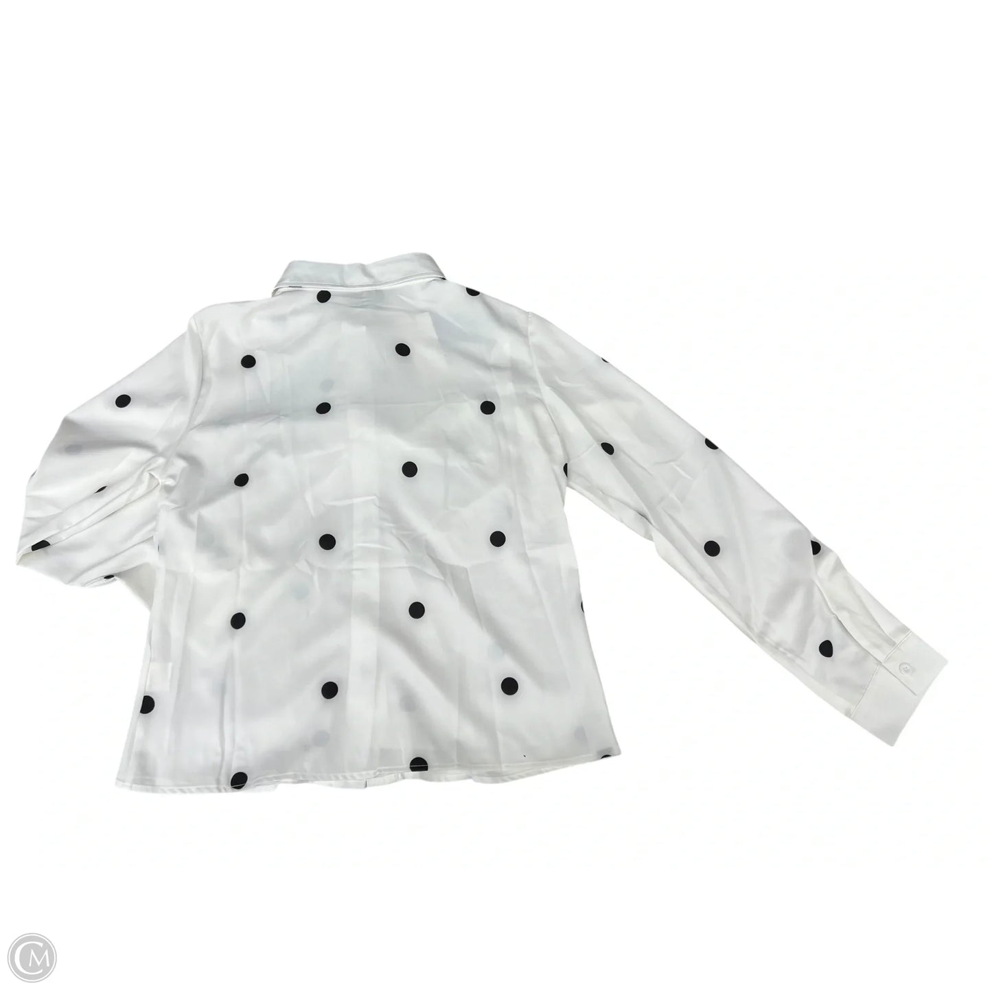 Blouse Long Sleeve By Clothes Mentor In Polkadot Pattern, Size: S
