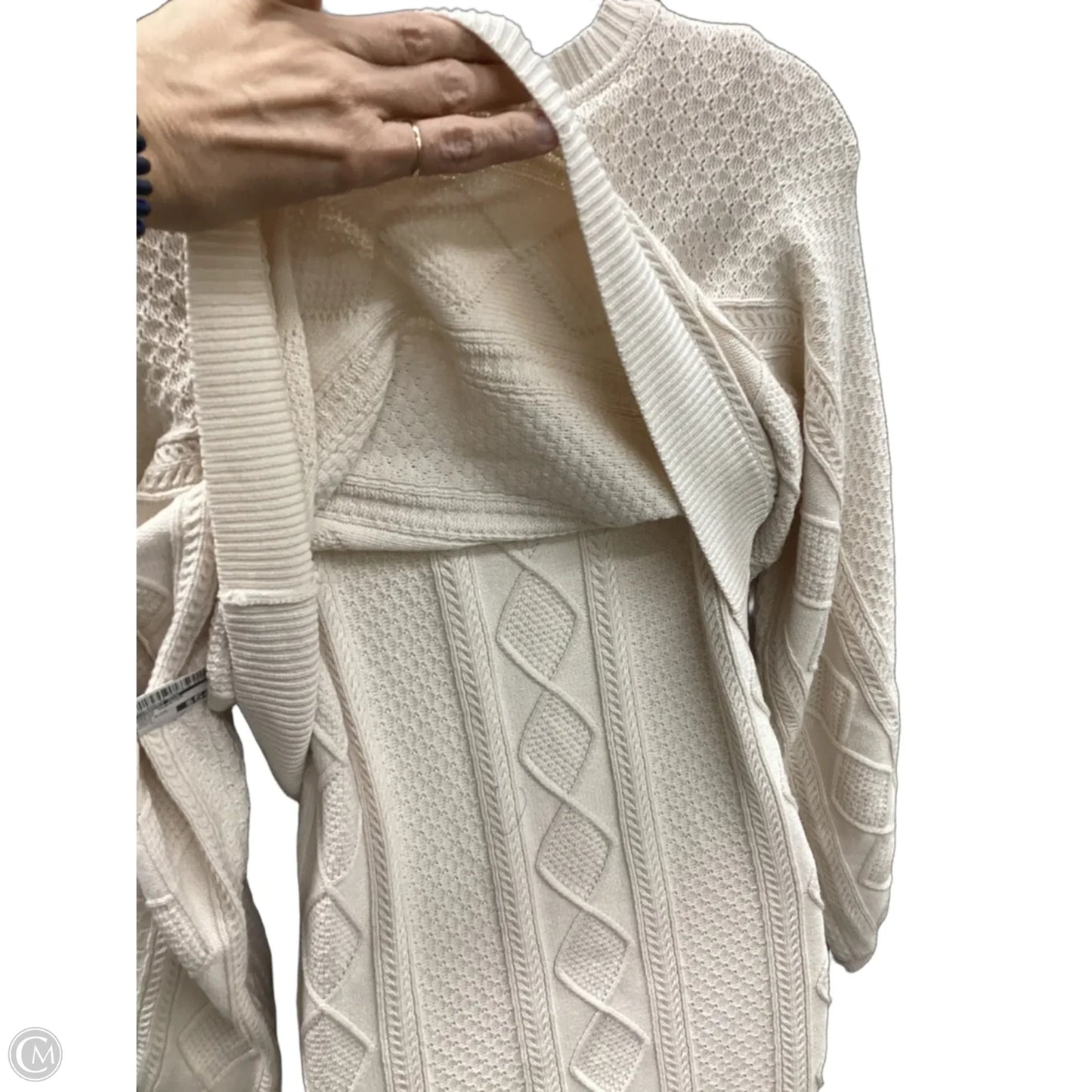Dress Sweater By Current Air In Cream, Size: L