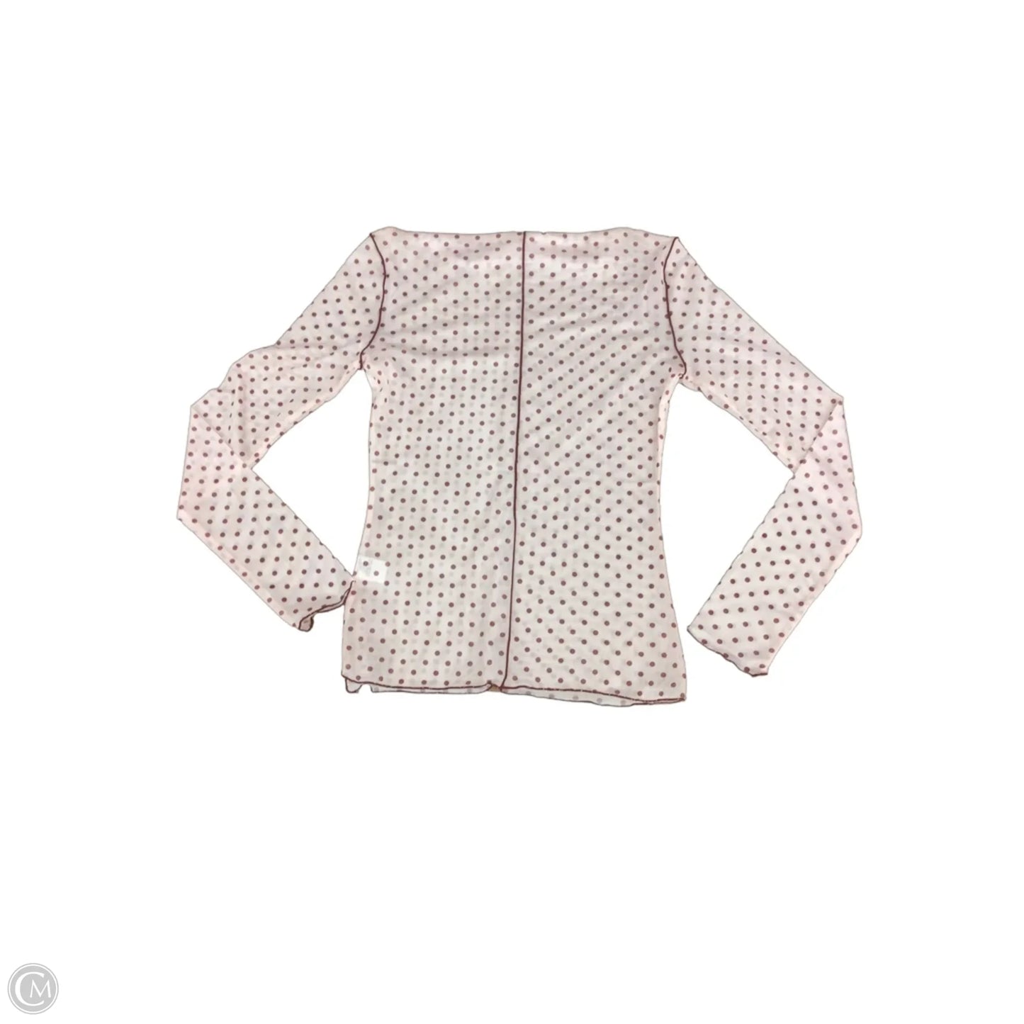 Top Long Sleeve By Oddi In Polkadot Pattern, Size: S