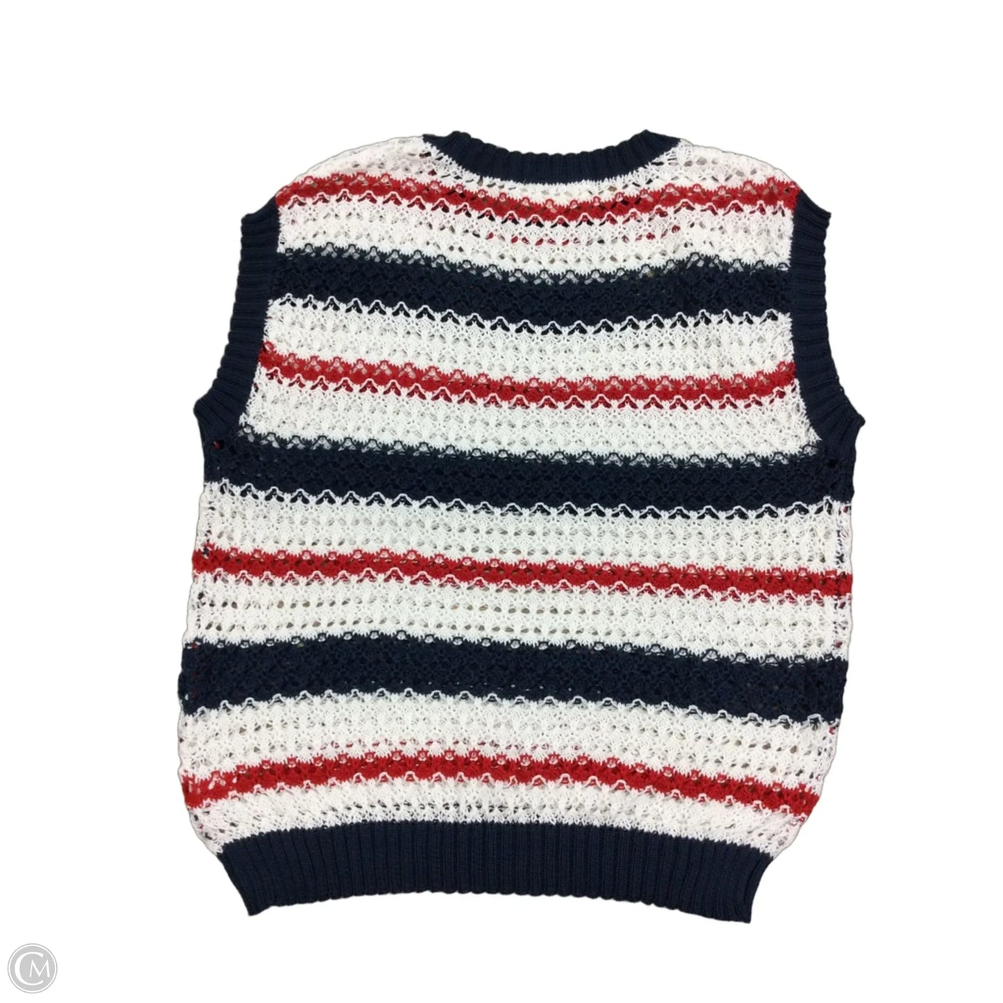 Top Sleeveless By Haptics In Blue & Red & White, Size: S