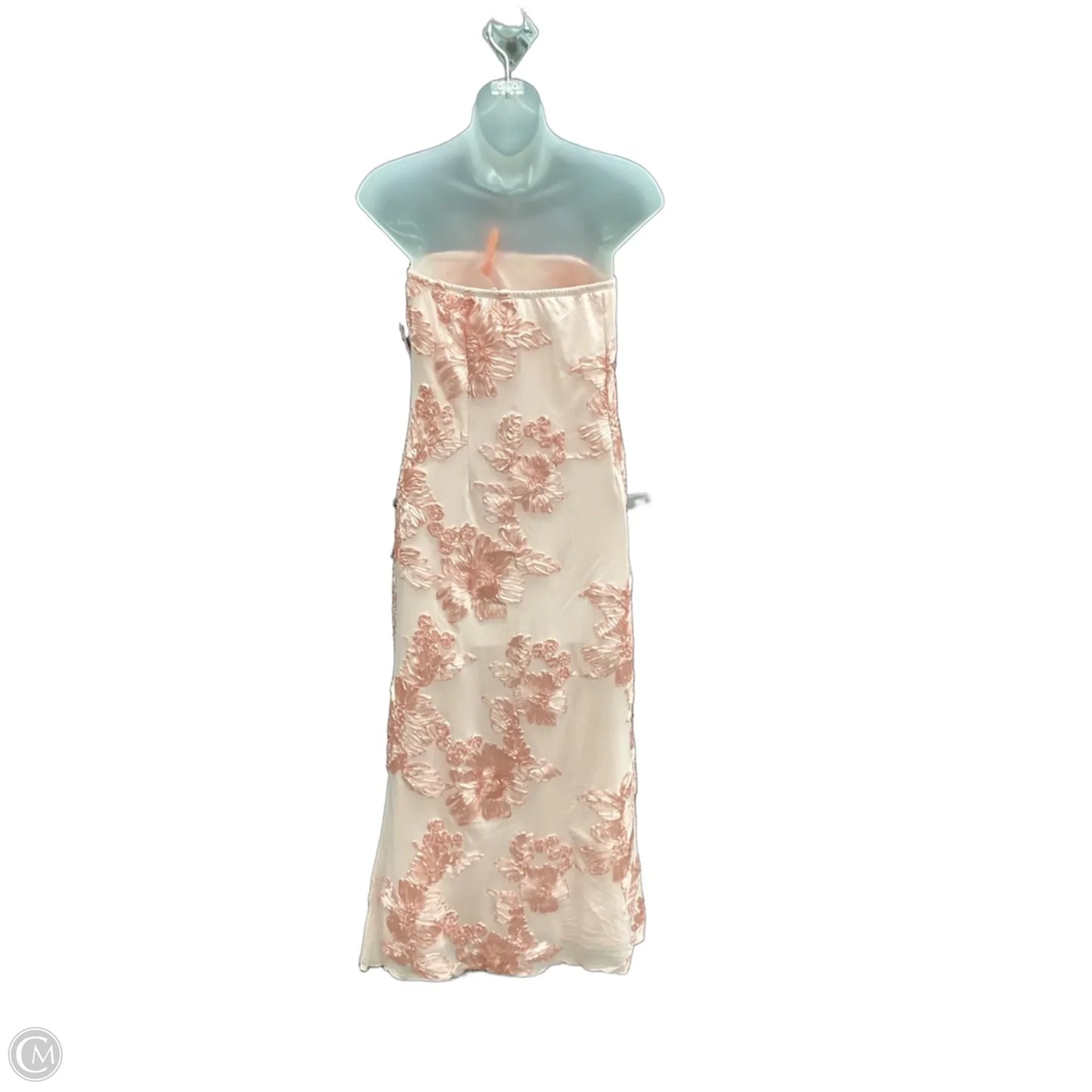 Dress Party Midi By Zesica In Peach, Size: Xl