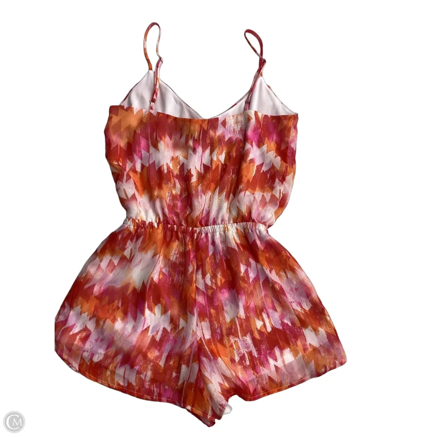 Romper By Mumu In Orange & Pink, Size: S
