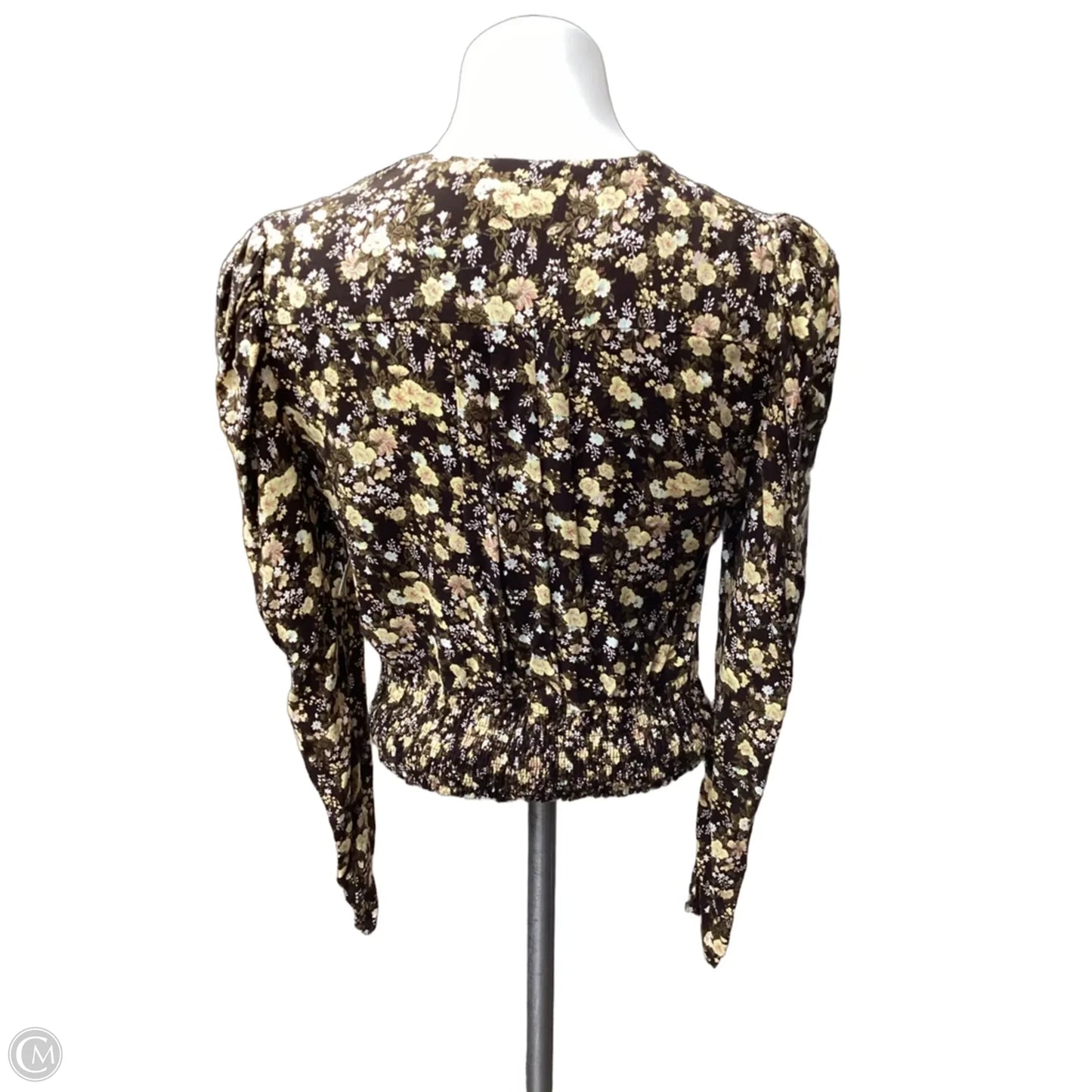 Blouse Long Sleeve By Afrm In Floral Print, Size: S