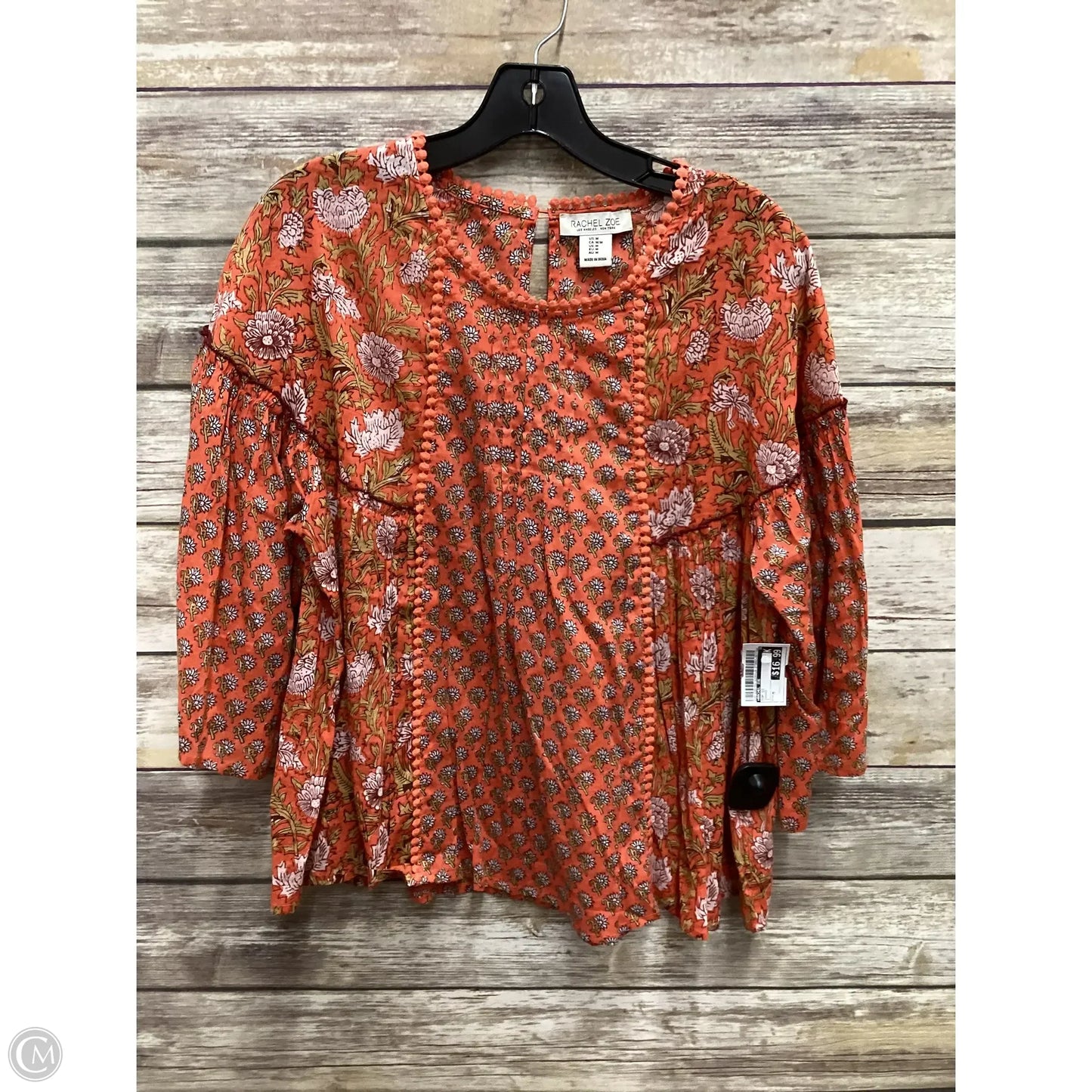 Top Short Sleeve By Rachel Zoe In Orange, Size: M