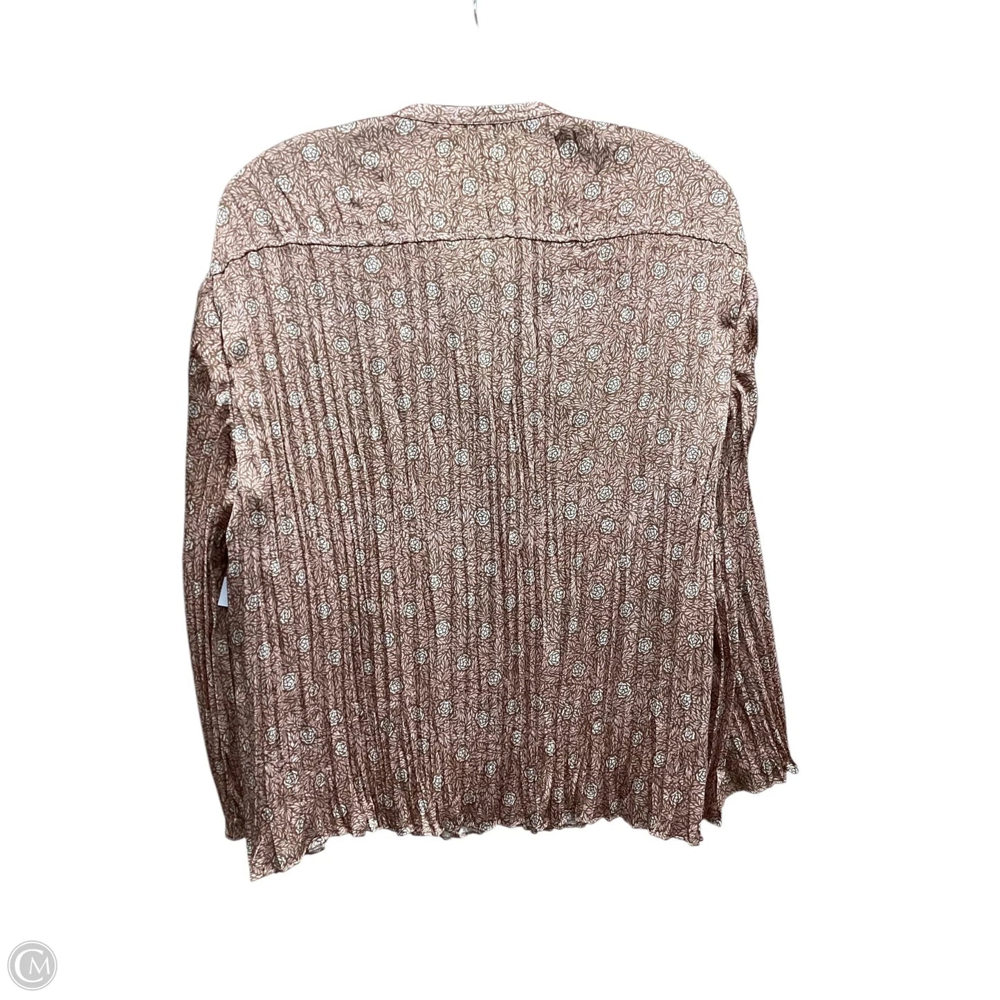 Top Long Sleeve By Vince In Tan, Size: L