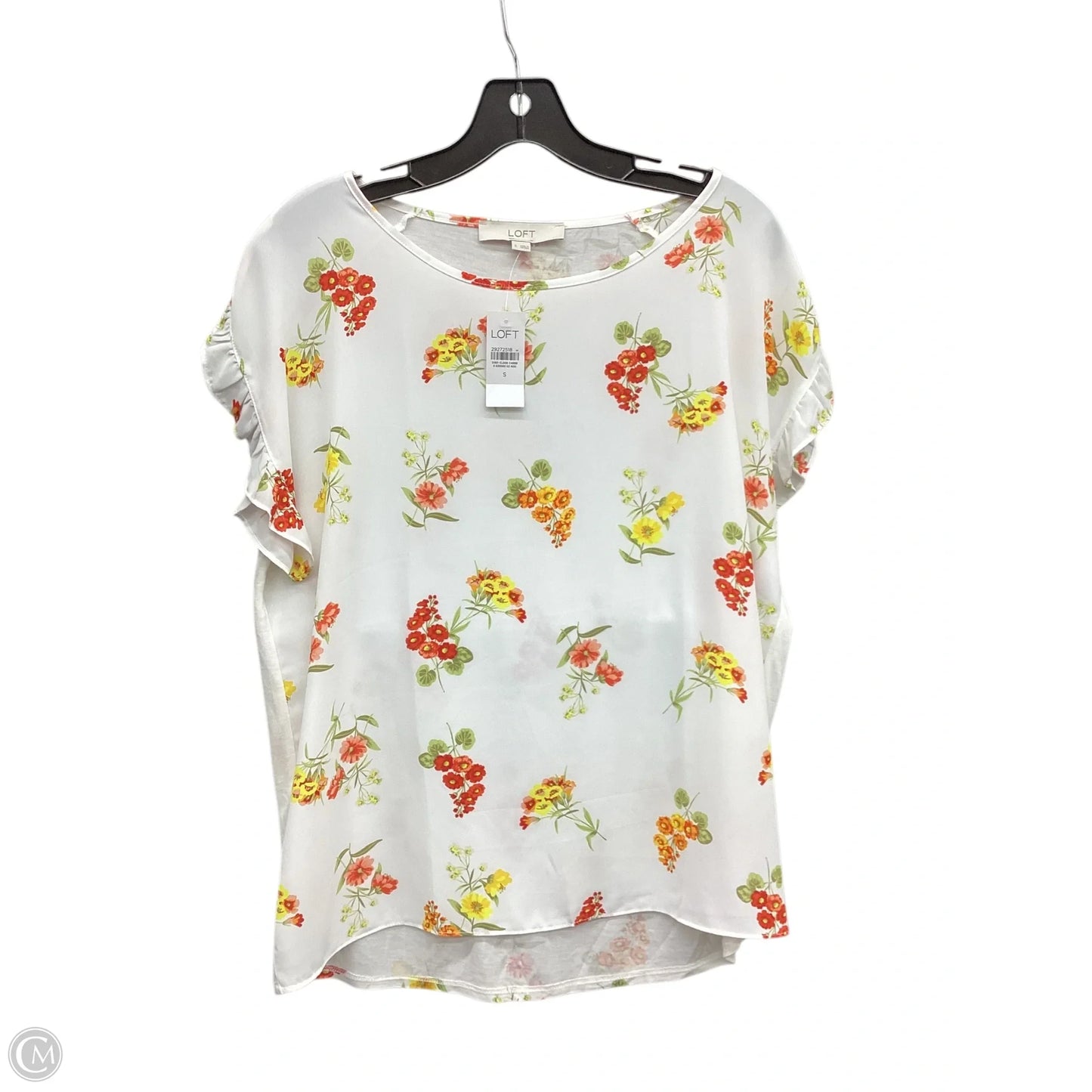 Top Sleeveless By Loft In Floral Print, Size: S