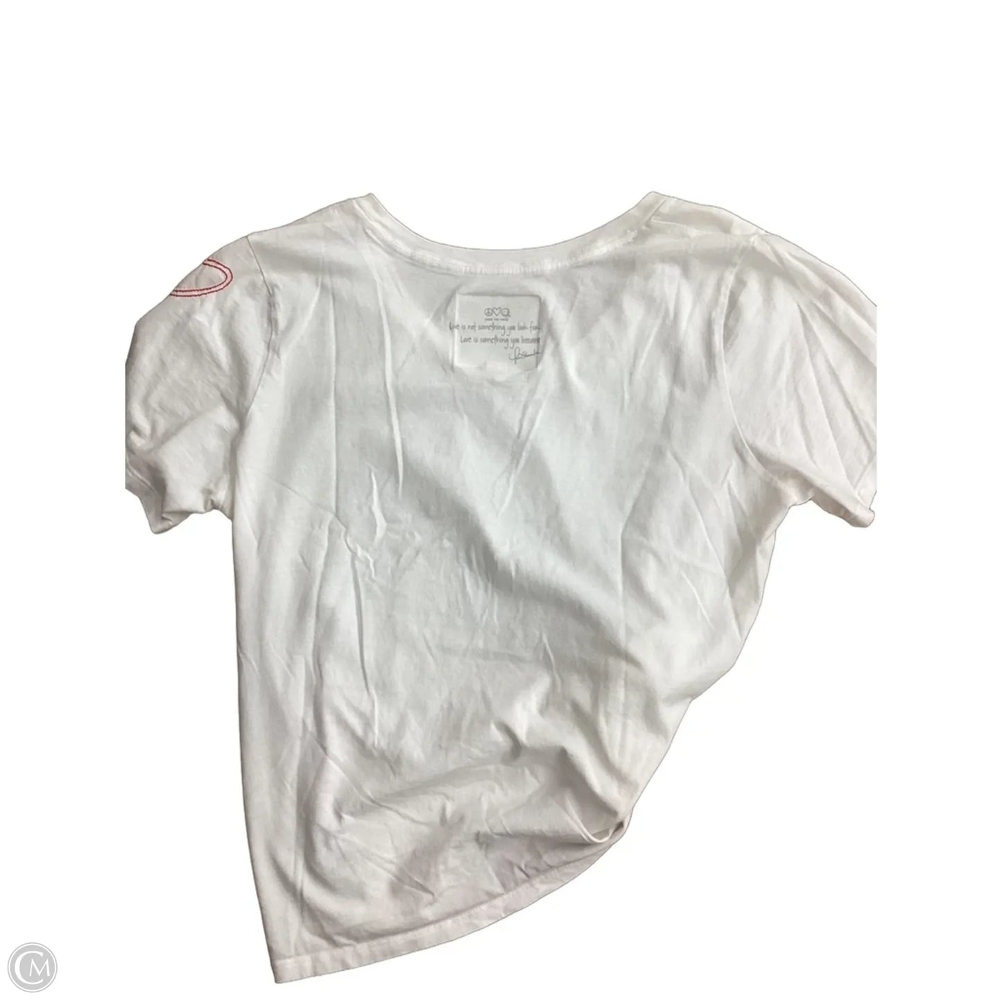 Top Short Sleeve Basic By Peace Love World In White, Size: L