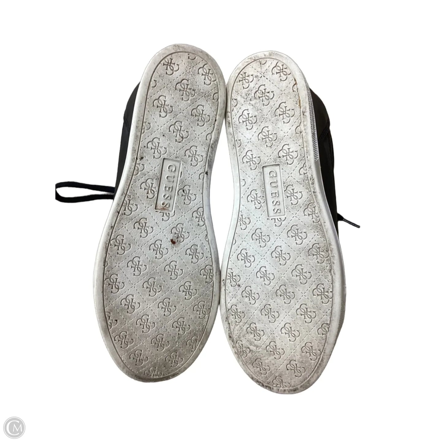 Shoes Sneakers By Guess In Black & Gold, Size: 8