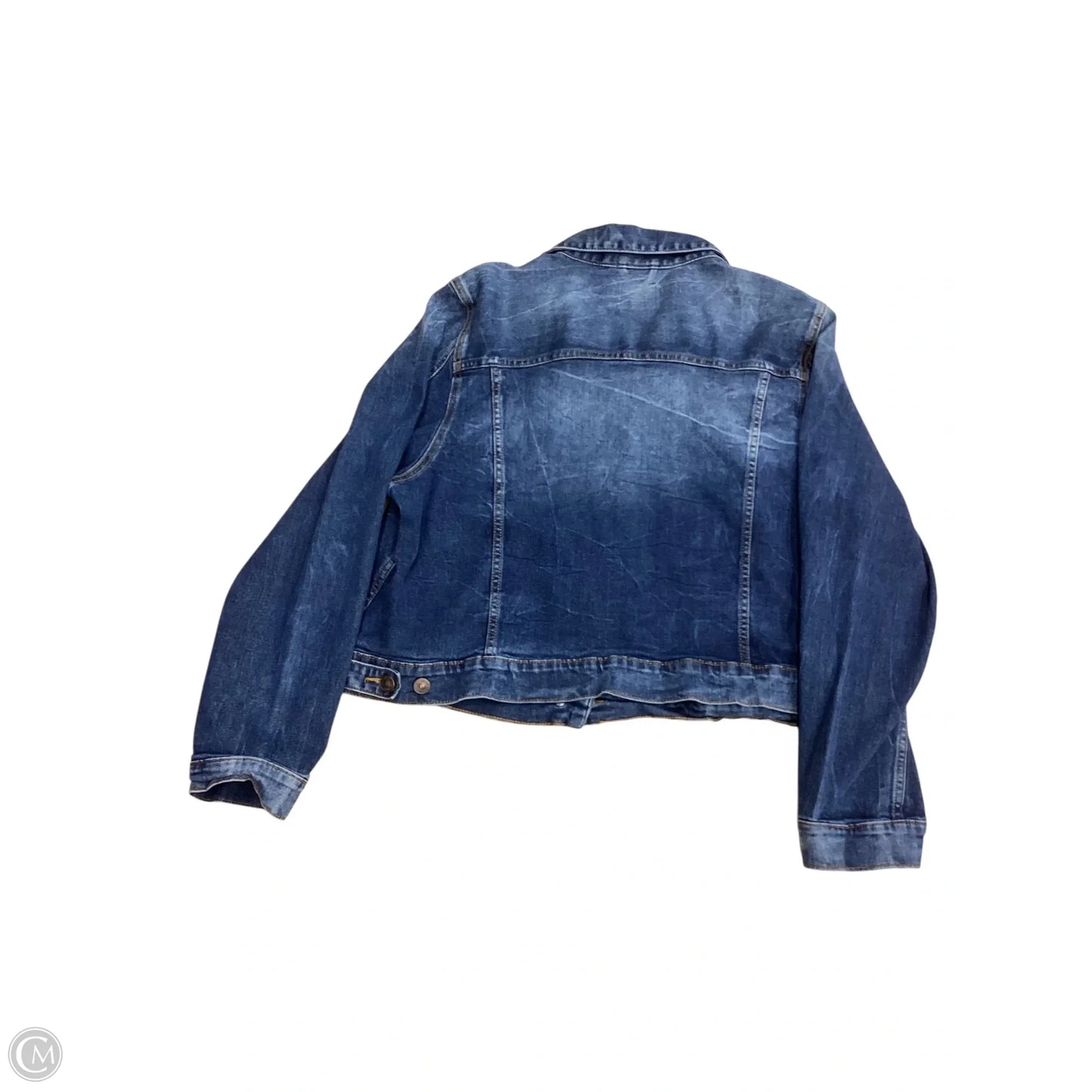 Jacket Denim By Clothes Mentor In Animal Print, Size: 1x