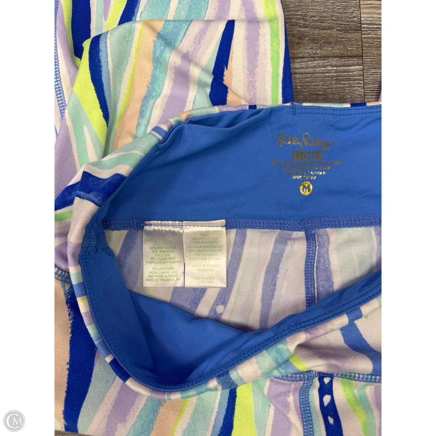 Athletic Capris By Lilly Pulitzer In Blue & Green, Size: M