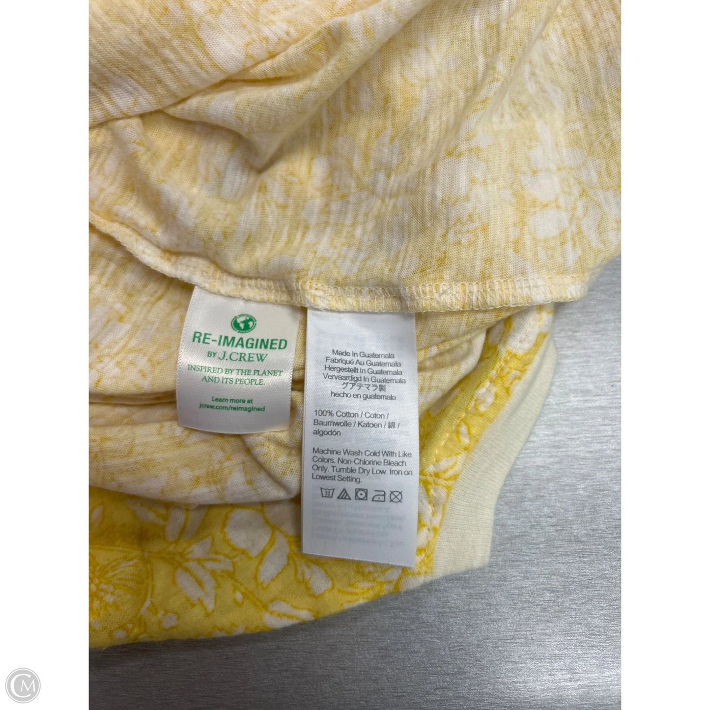 Top Short Sleeve By J. Crew In Yellow, Size: M