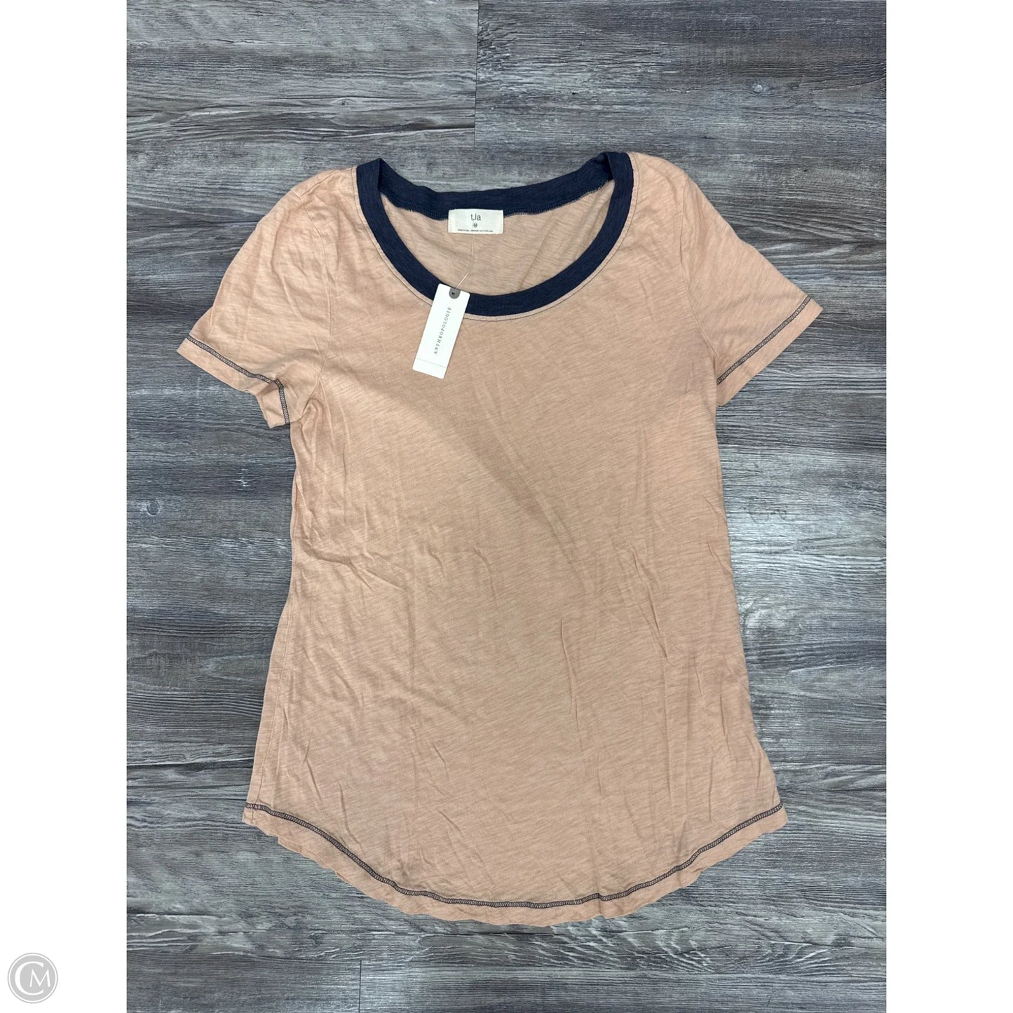 Top Short Sleeve By T.la In Peach, Size: M