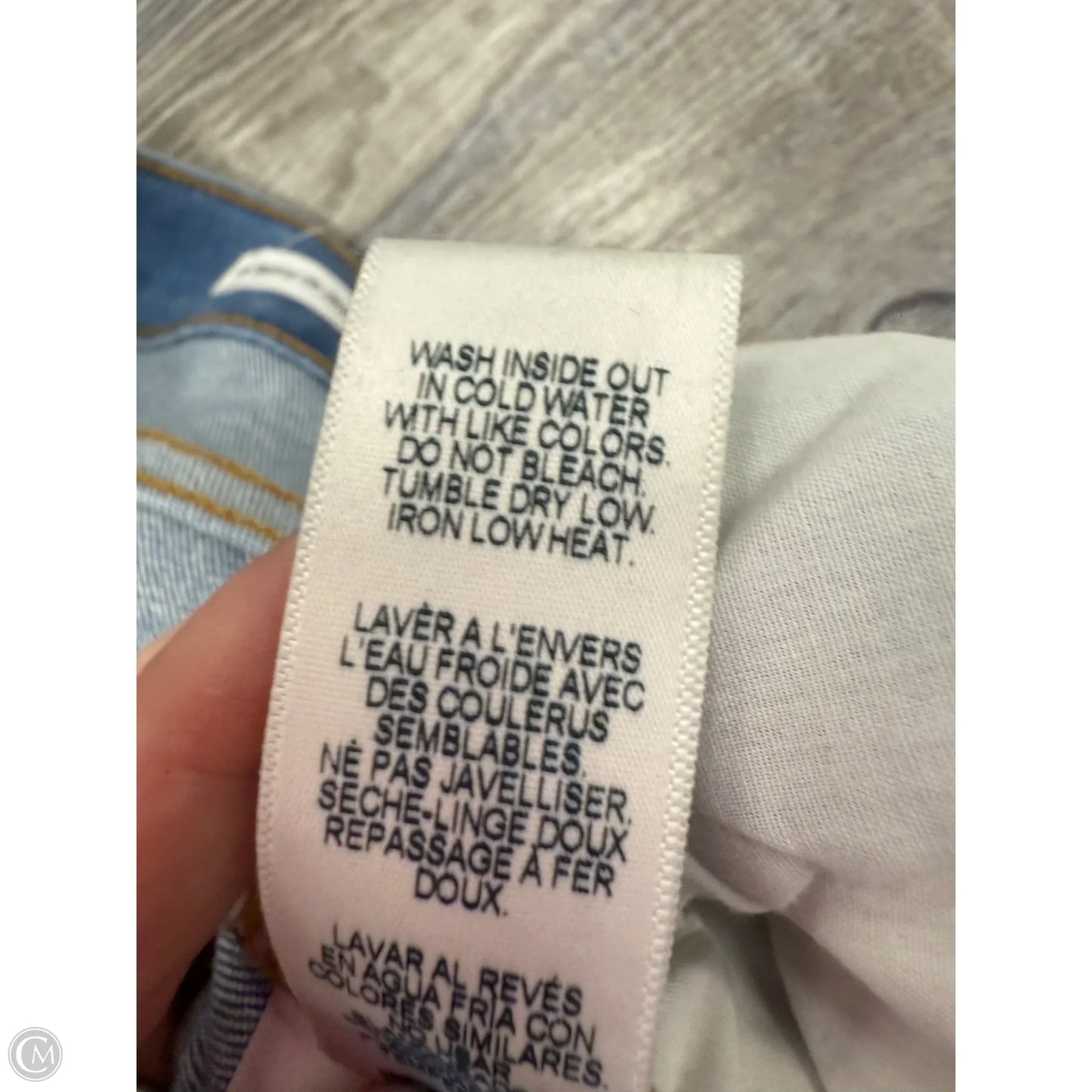 Jeans Cropped By Frame In Blue Denim, Size: 4