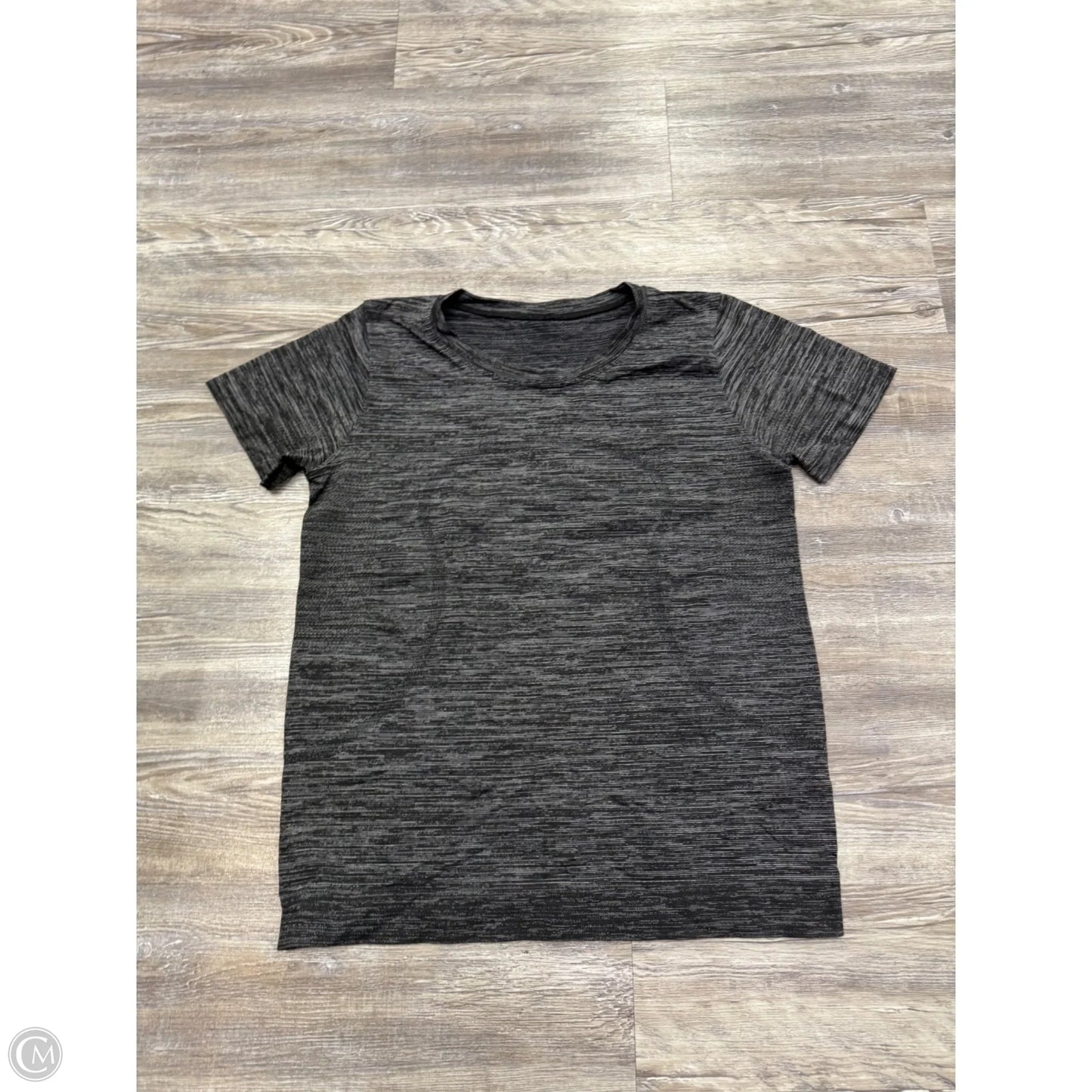 Athletic Top Short Sleeve By Lululemon In Black, Size: M