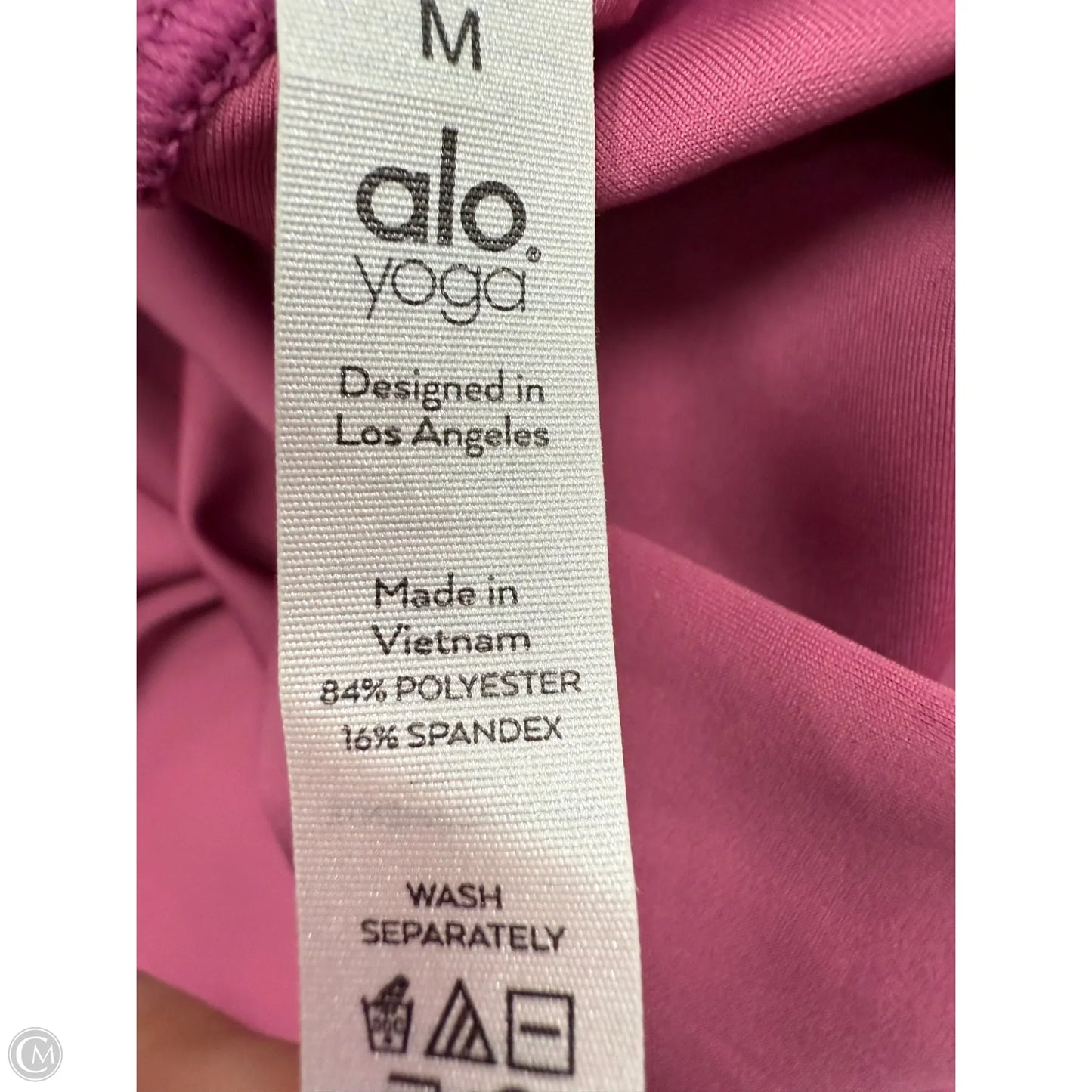 Athletic Leggings By Alo In Pink, Size: M