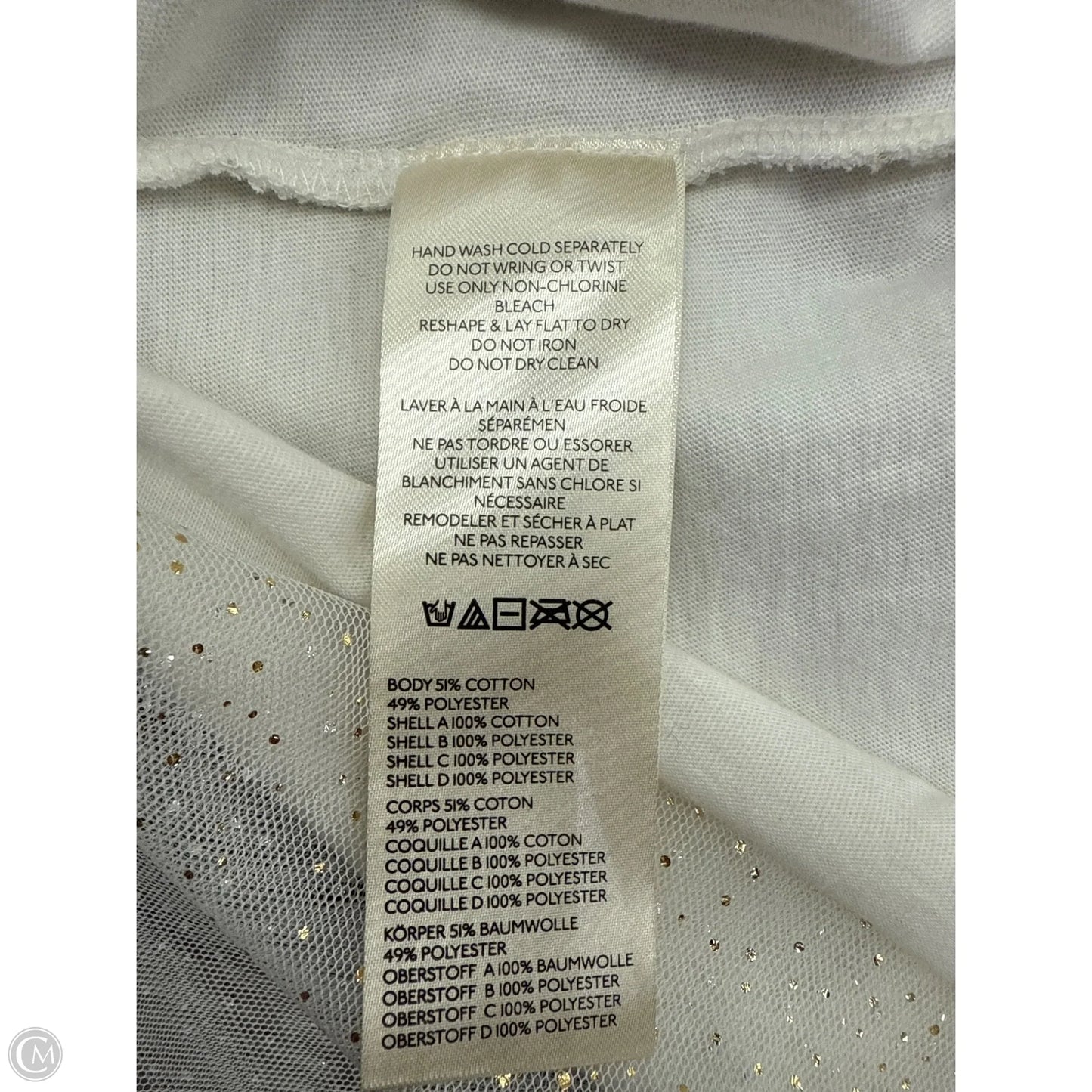 Top Short Sleeve By Maeve In White, Size: Xl