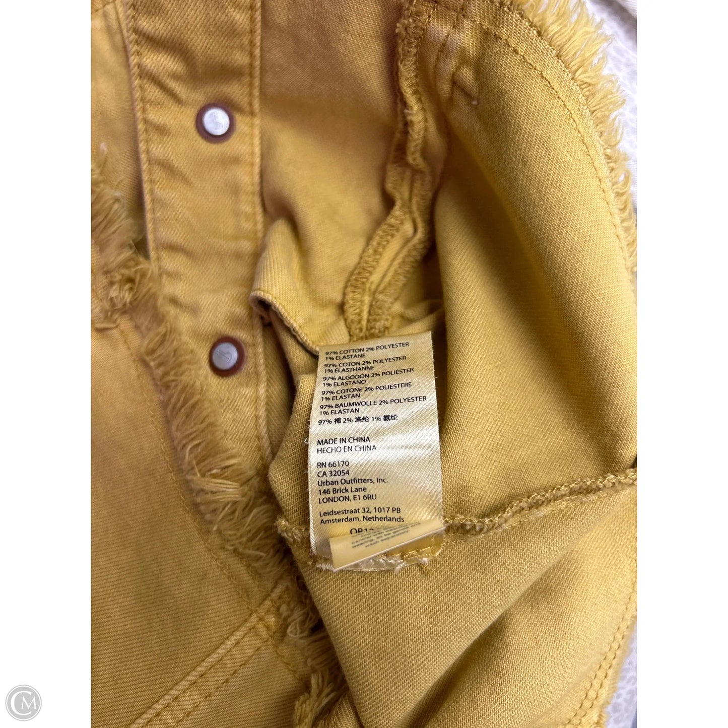 Jacket Denim By Pilcro In Yellow, Size: S