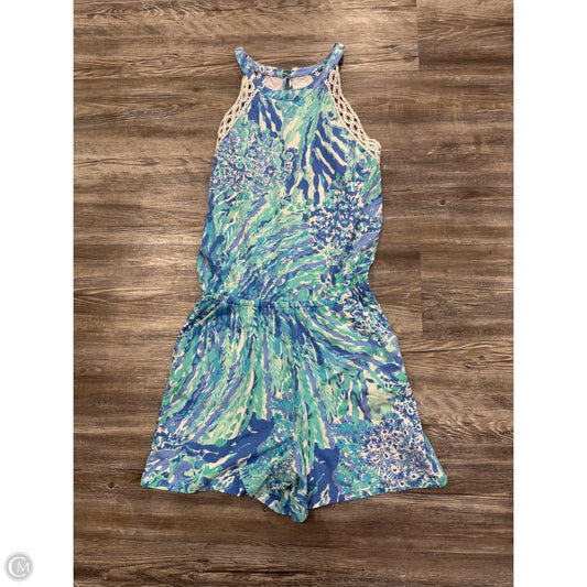 Romper By Lilly Pulitzer In Blue & Green, Size: S