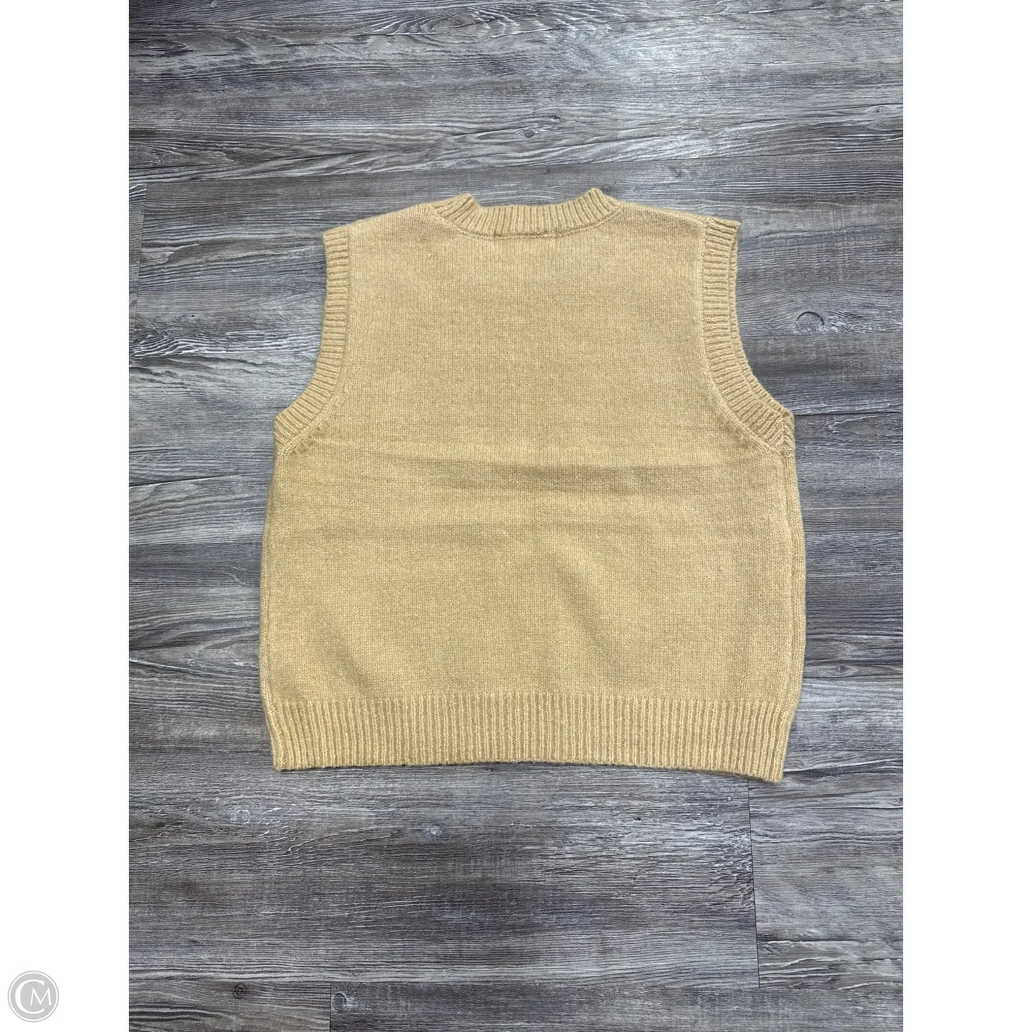 Sweater Short Sleeve By Carly Jean In Tan, Size: M