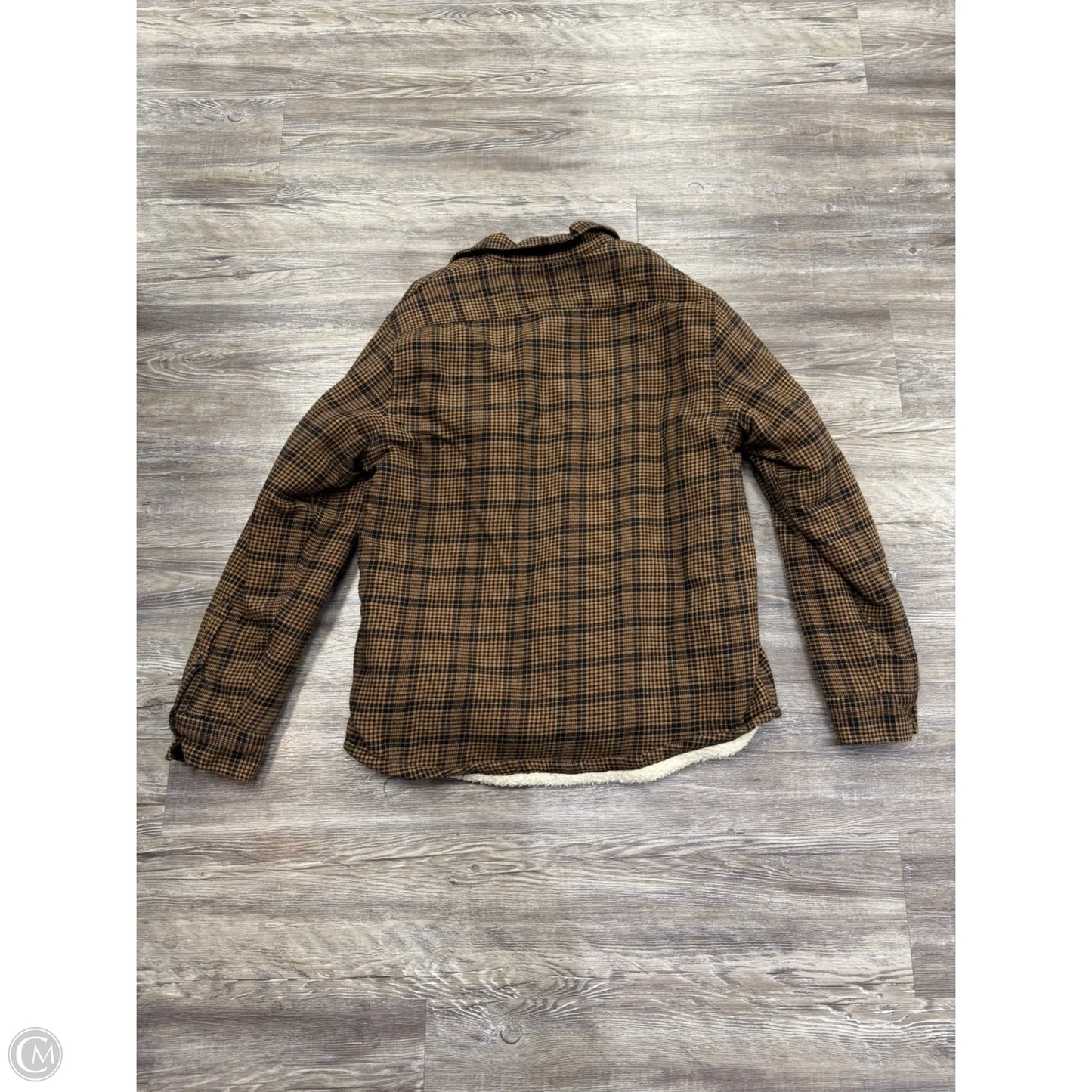 Jacket Designer By Michael Kors In Plaid Pattern, Size: M