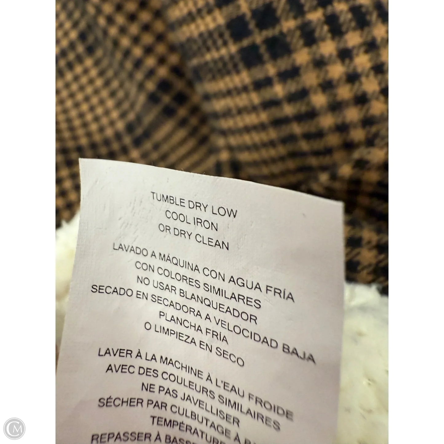 Jacket Designer By Michael Kors In Plaid Pattern, Size: M