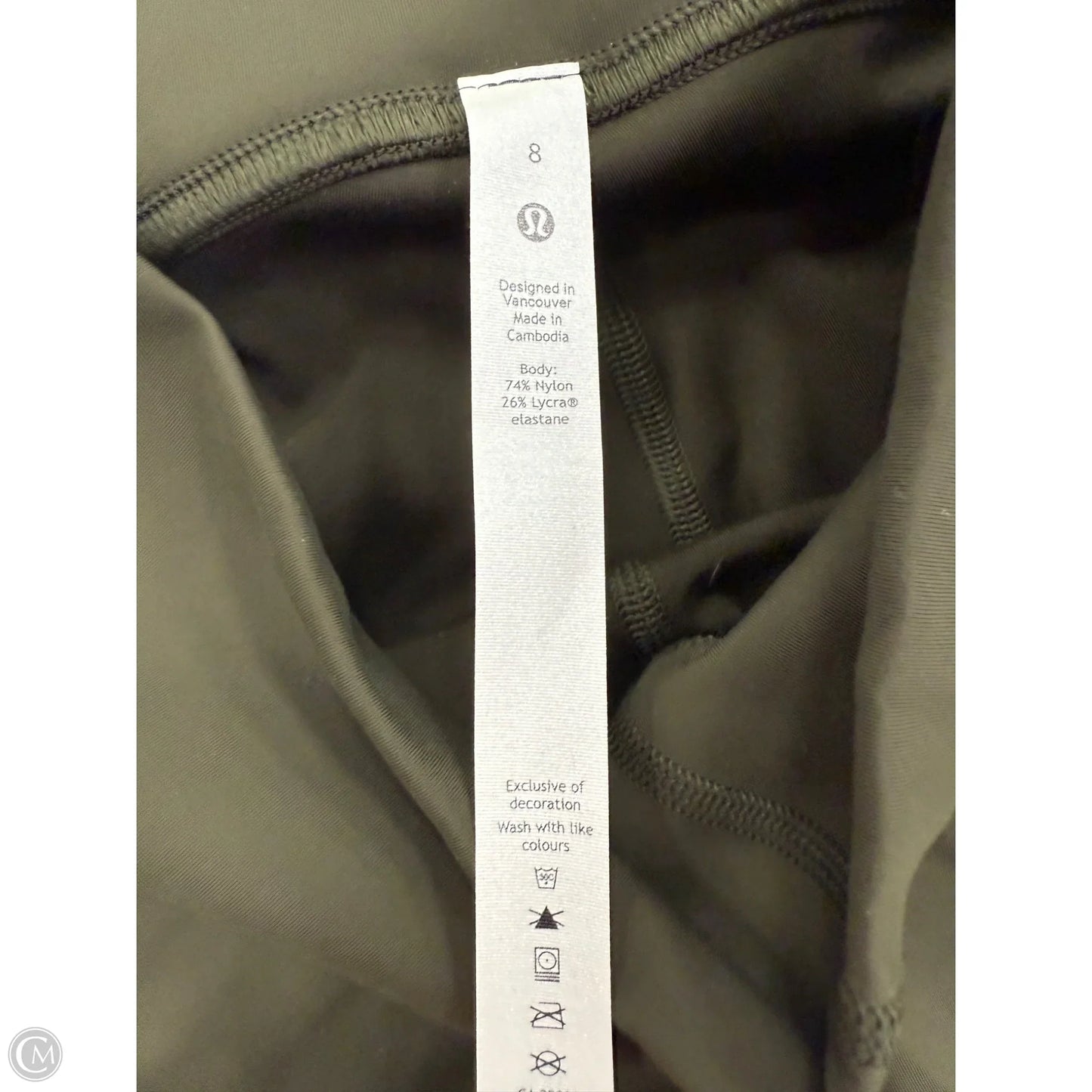 Athletic Leggings By Lululemon In Green, Size: 8