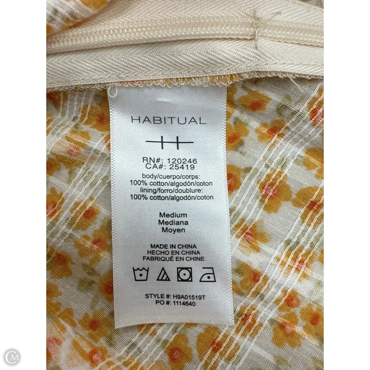 Top Short Sleeve By Habitual In Floral Print, Size: M