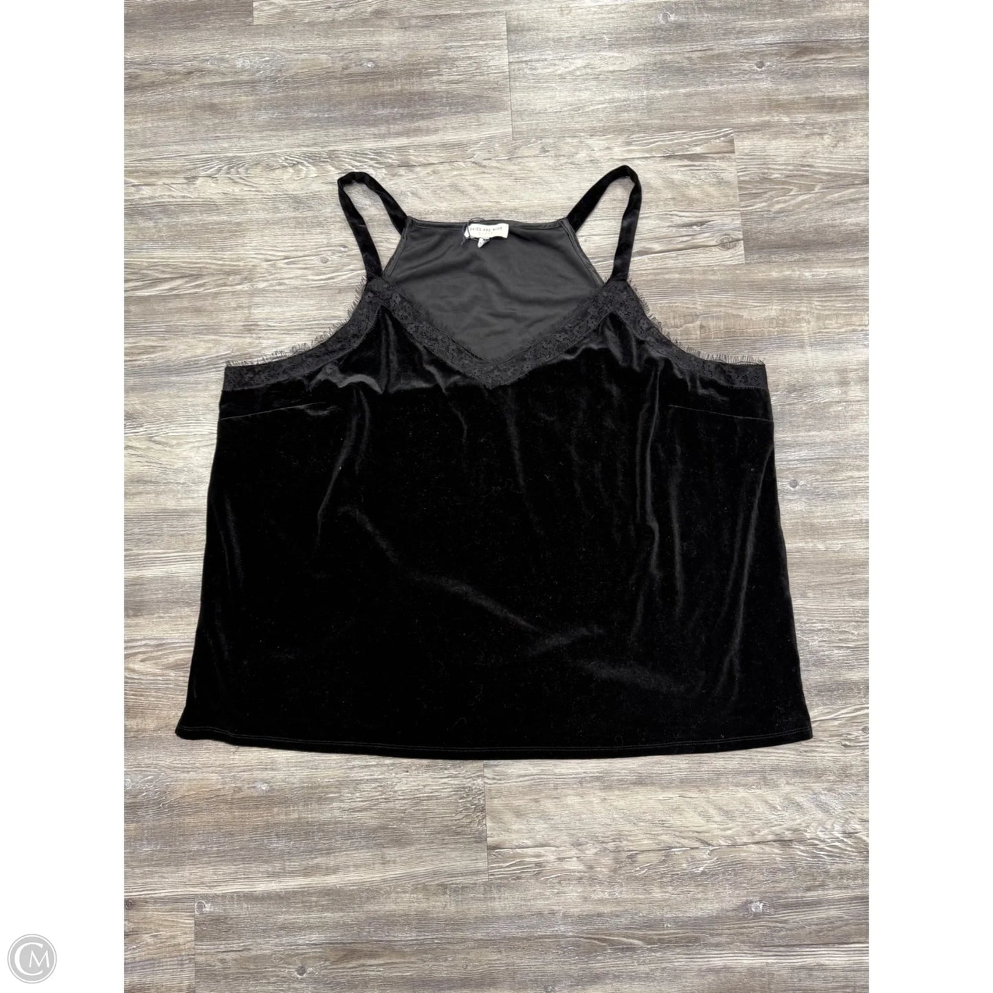 Top Sleeveless By Skies Are Blue In Black, Size: 3x