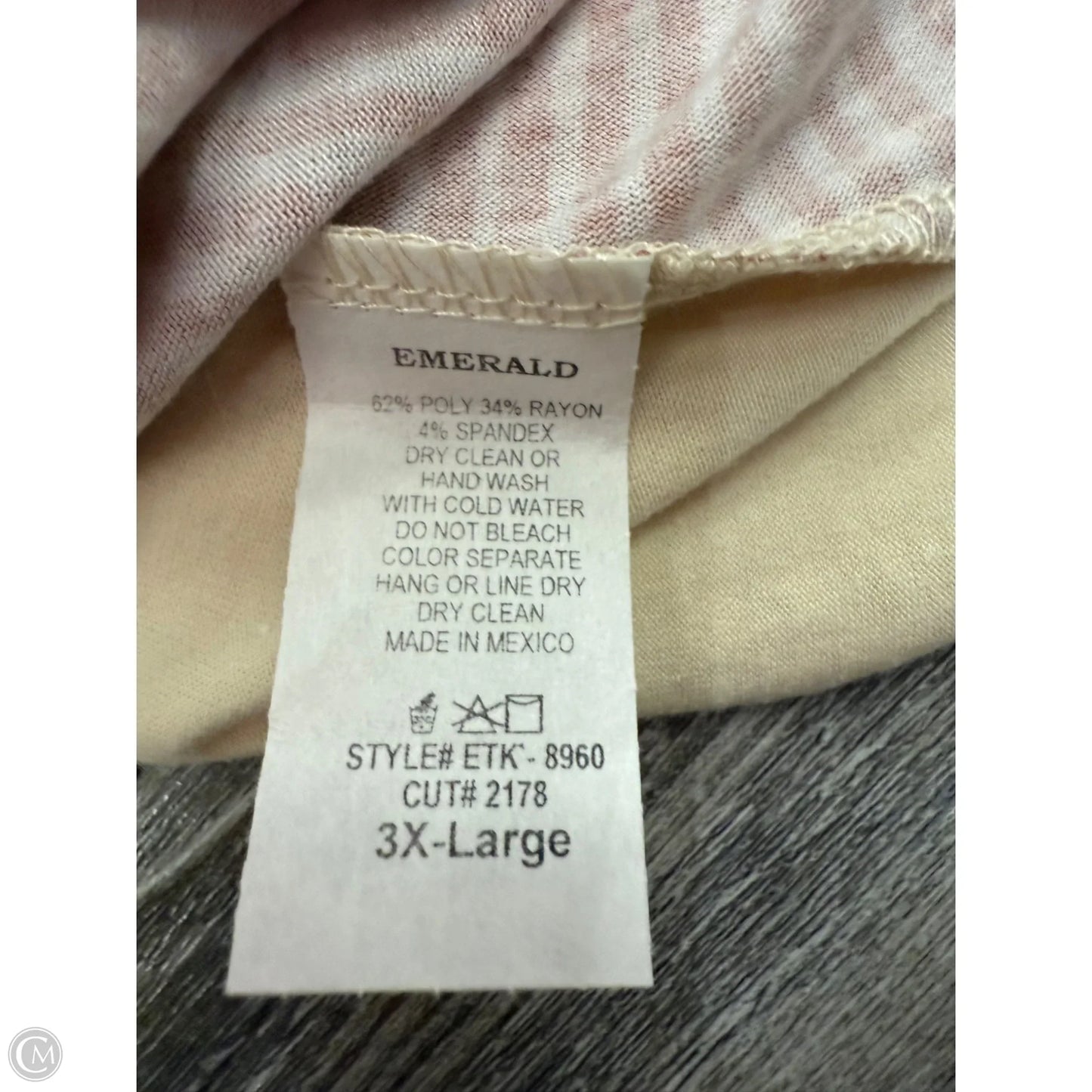 Top Sleeveless By Emerald In Red & Tan, Size: 3x