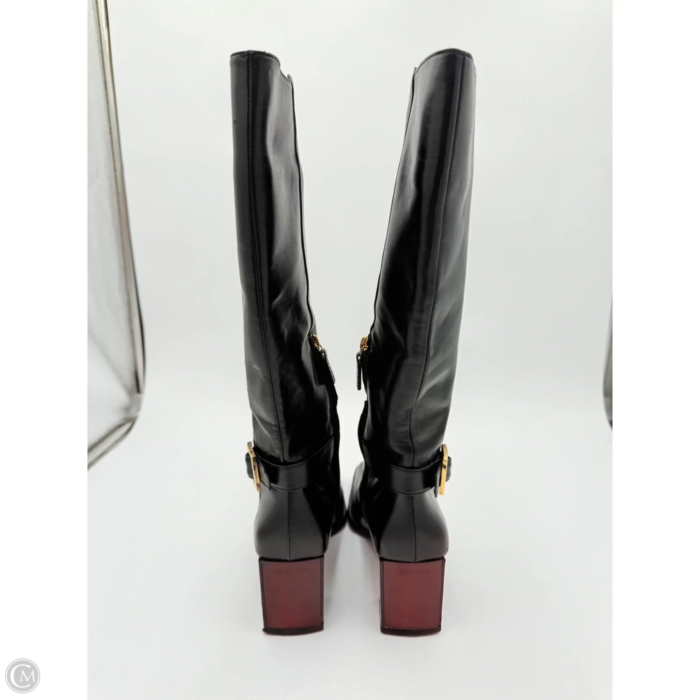 Boots Designer By Sergio Rossi In Black, Size: 9