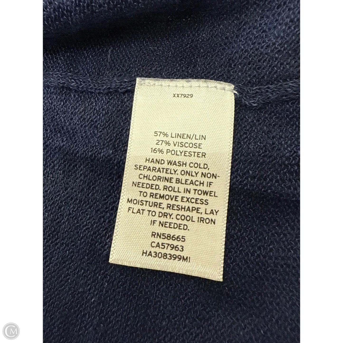 Sweater Cardigan By Halogen In Navy, Size: 1x