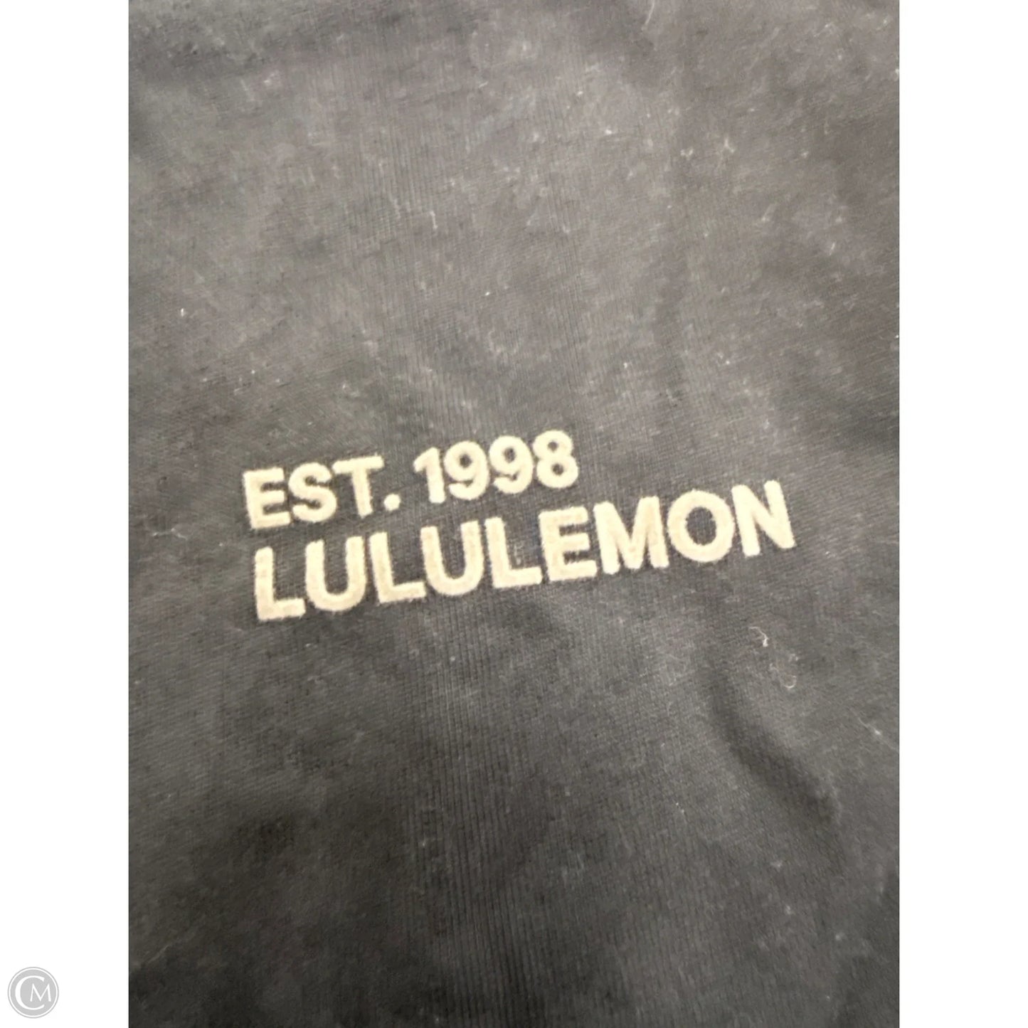 Athletic Top Short Sleeve By Lululemon In Black, Size: 8