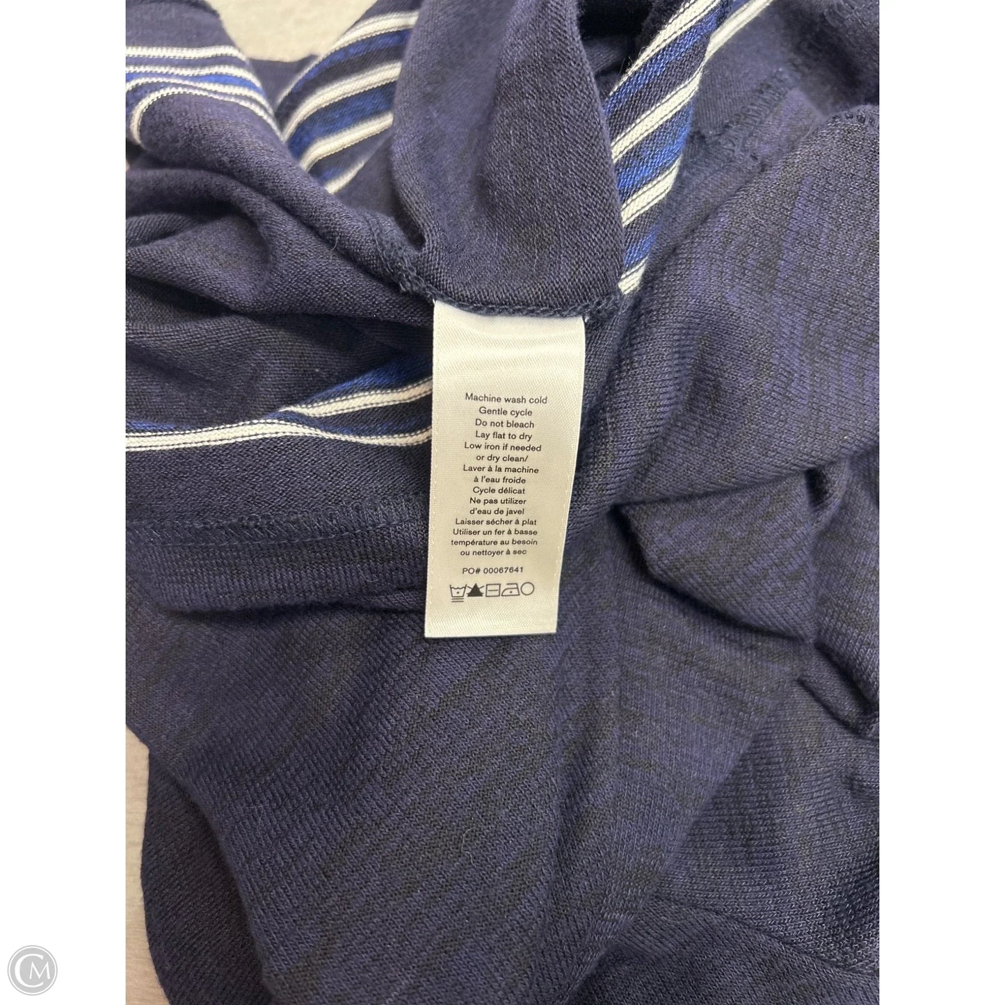 Top Long Sleeve Designer By Rag And Bone In Blue, Size: S