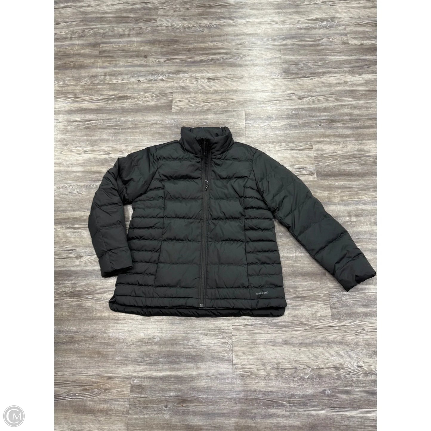 Jacket Puffer & Quilted By Lands End In Black, Size: L