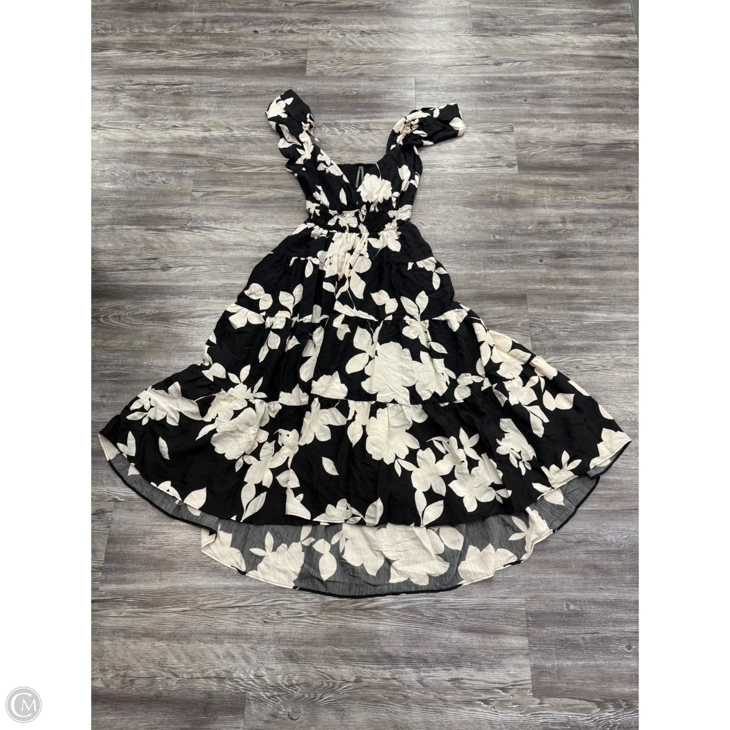 Dress Party Long By Anthropologie In Black & Cream, Size: Sp