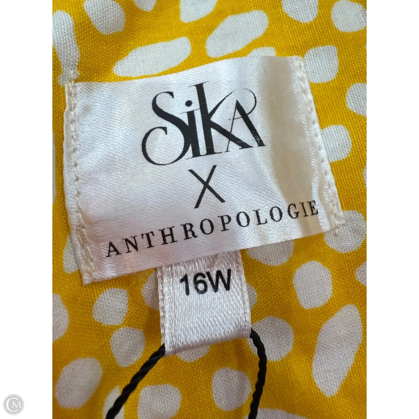 Dress Party Long By Anthropologie In Yellow, Size: 16