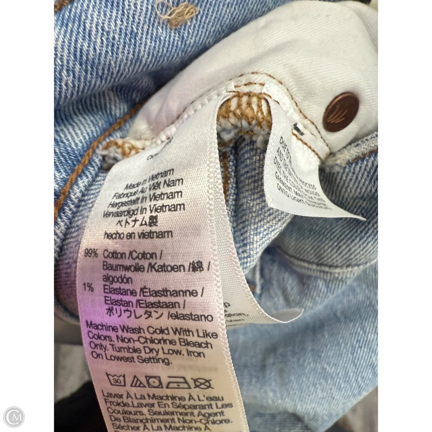 Jeans Wide Leg By Madewell In Blue Denim, Size: 12p