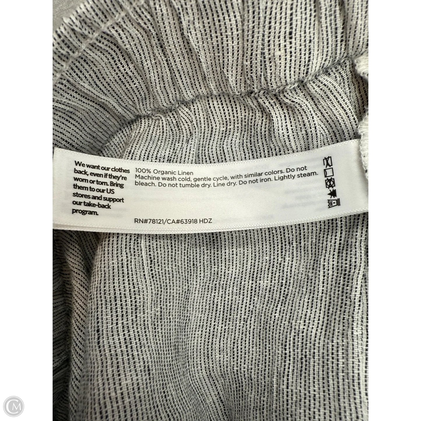 Pants Wide Leg By Eileen Fisher In Black & Cream, Size: 1x