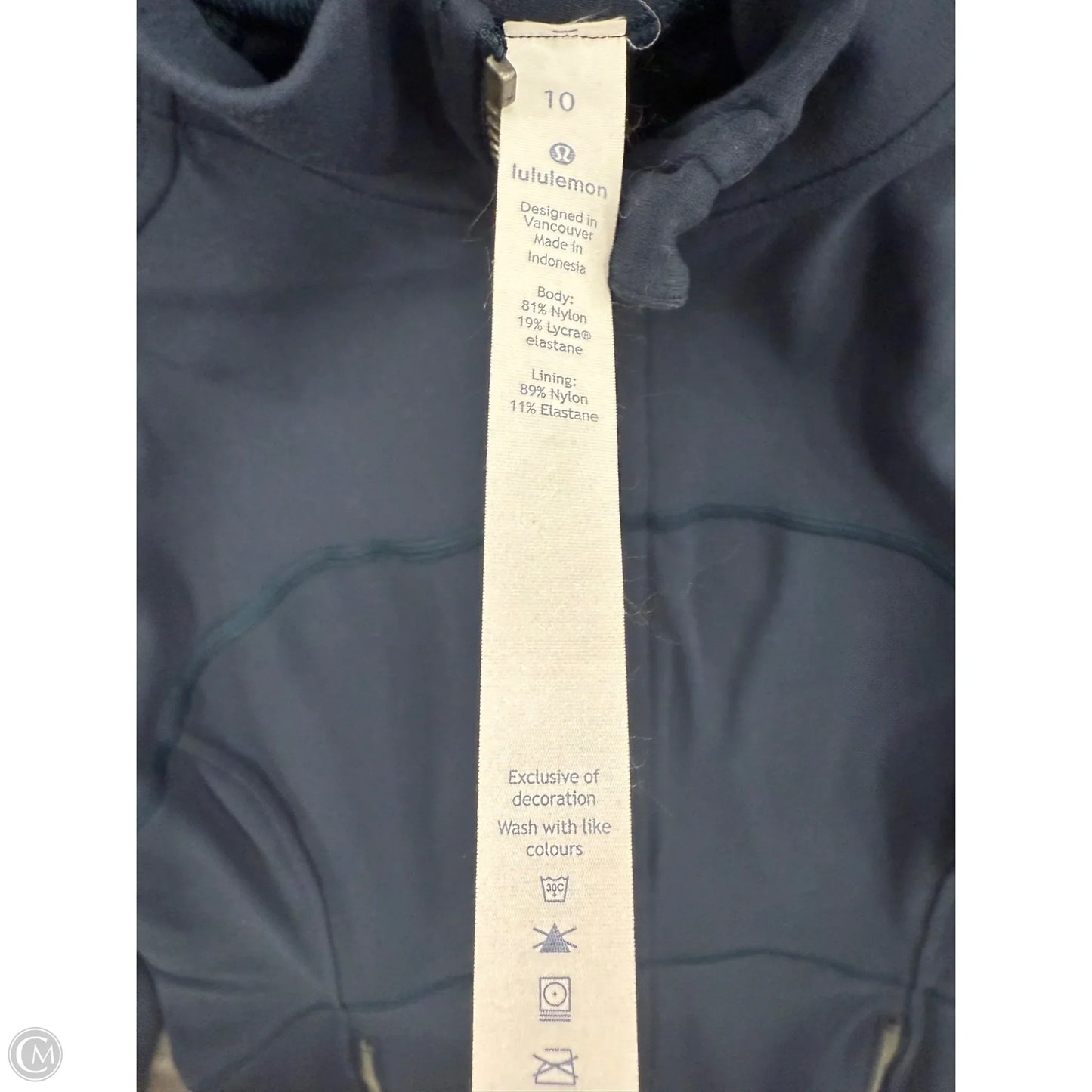 Athletic Jacket By Lululemon In Navy, Size: 10