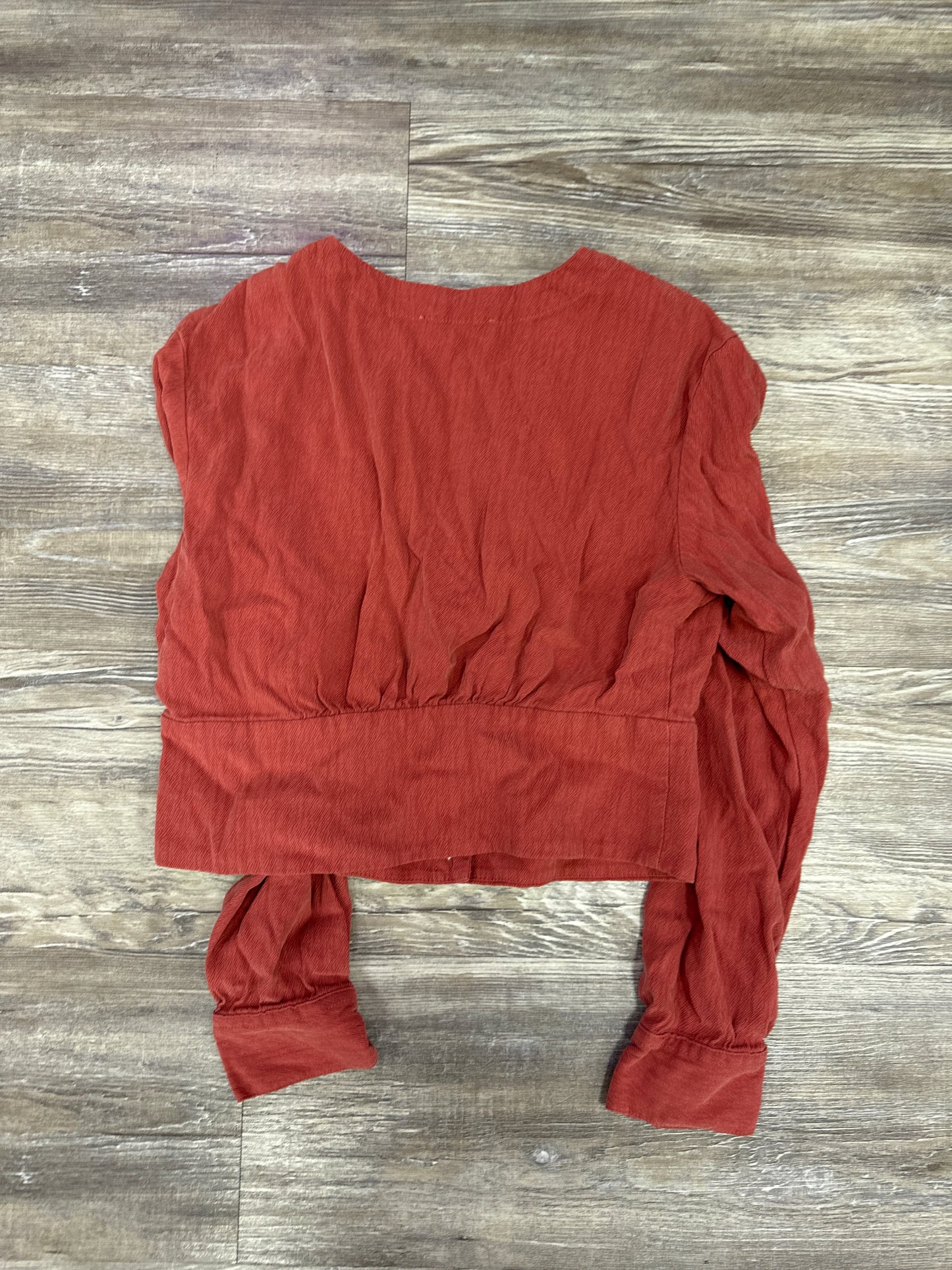 Top Long Sleeve By Madewell In Red, Size: Xs