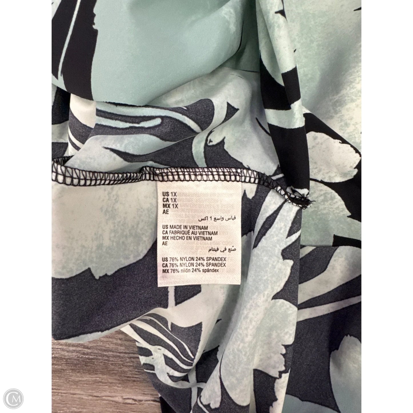 Top Long Sleeve By Alfani In Floral Print, Size: 1x